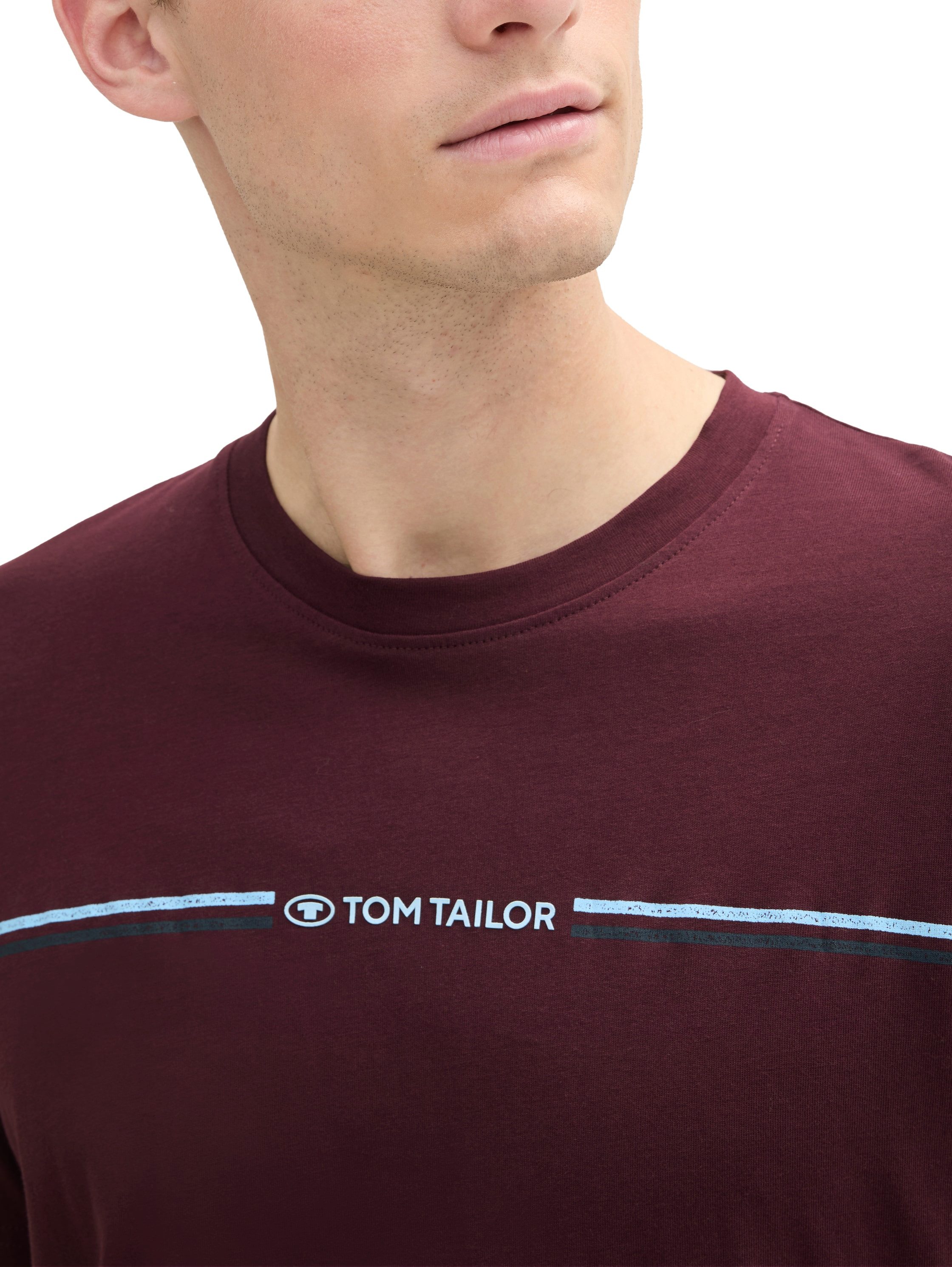 Tom Tailor T-shirt met logo-frontprint