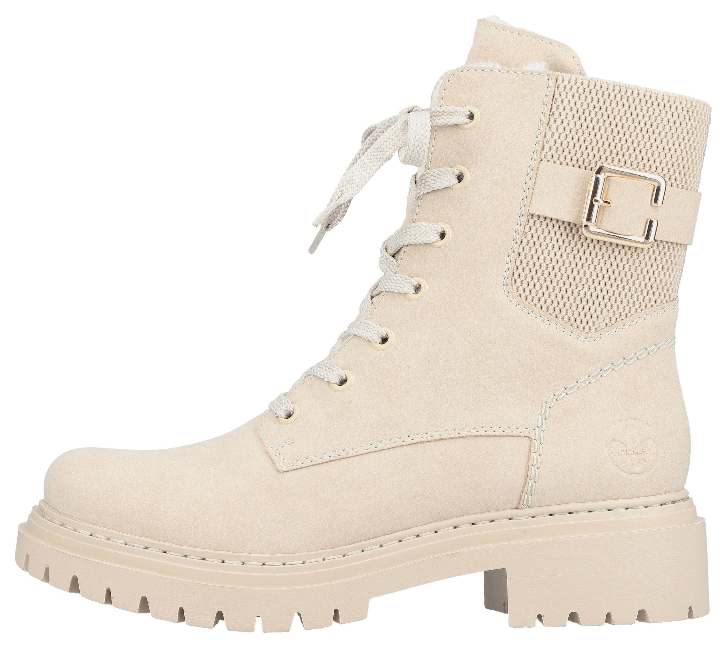 Rieker Winterlaarsjes , veterschoenen, veterschoenen, profielzool met stretch aan de schacht
