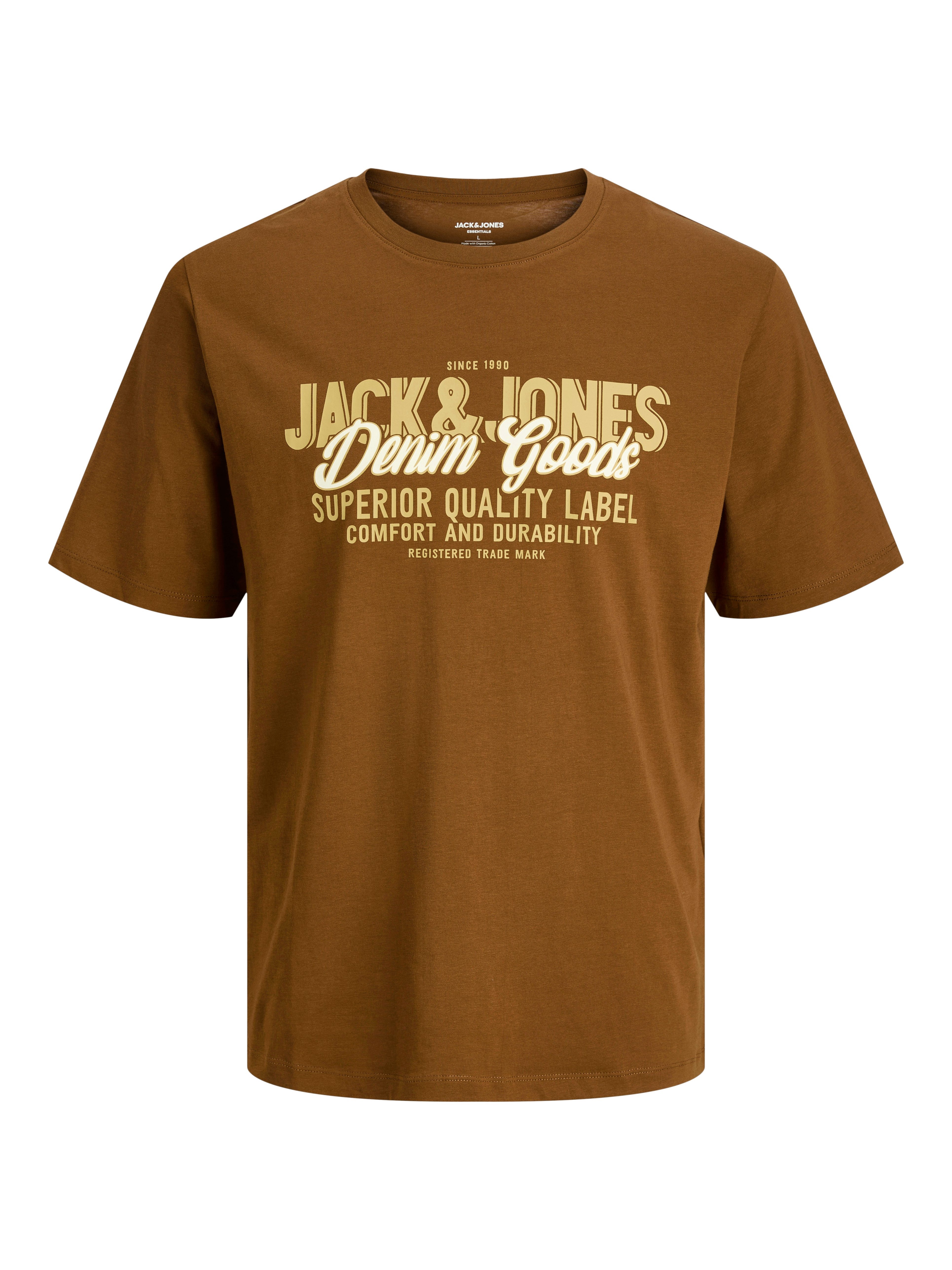 Jack & Jones Shirt met ronde hals JJELOGO TEE SS O-NECK 2 COL AW25 SN