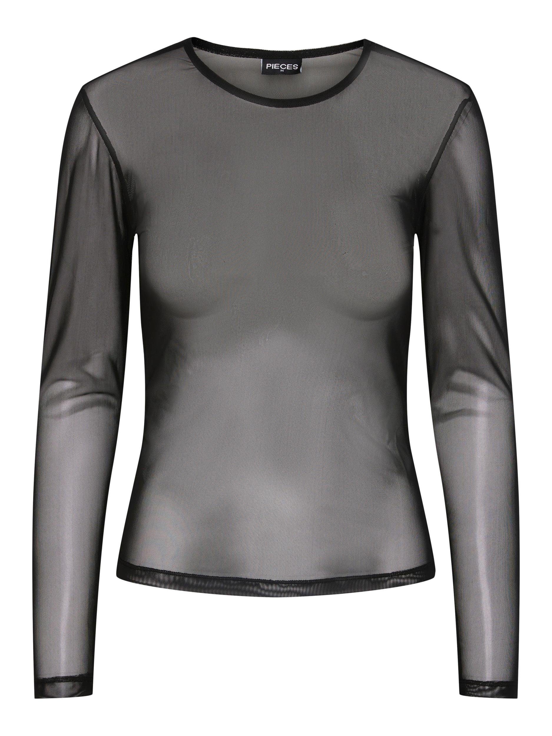pieces Shirt met lange mouwen PCNINNI LS MESH TOP NOOS BC
