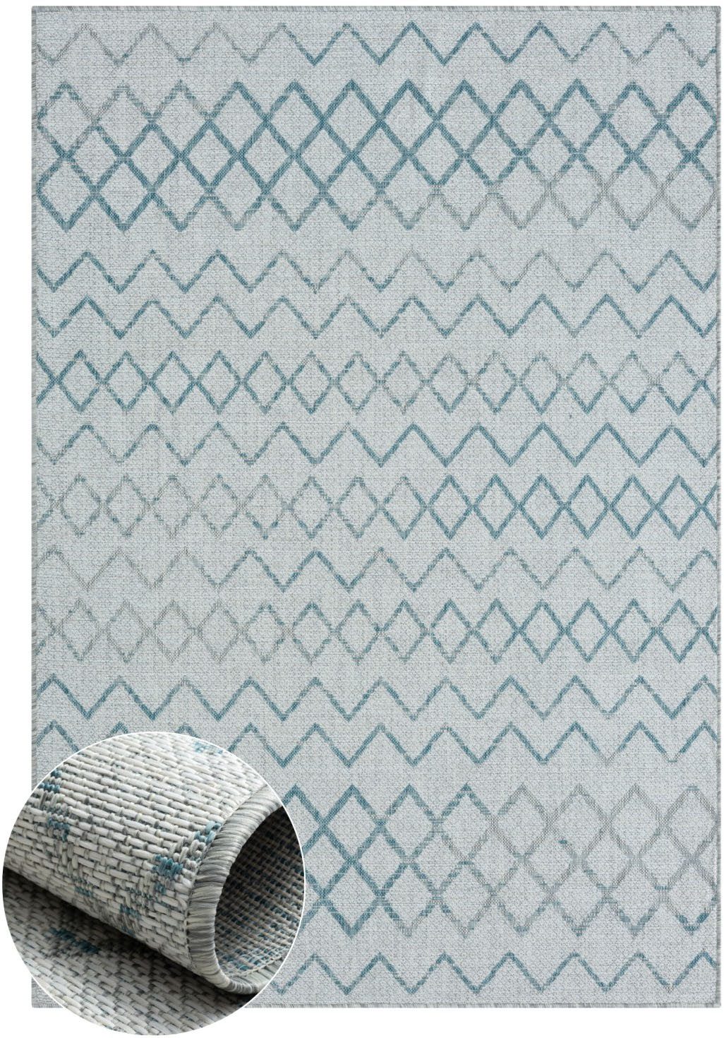 Myflair Möbel & Accessoires Vloerkleed Nebula voorraadopruiming modern ontwerp, ruiten, geschikt voor buiten, balkon, terras
