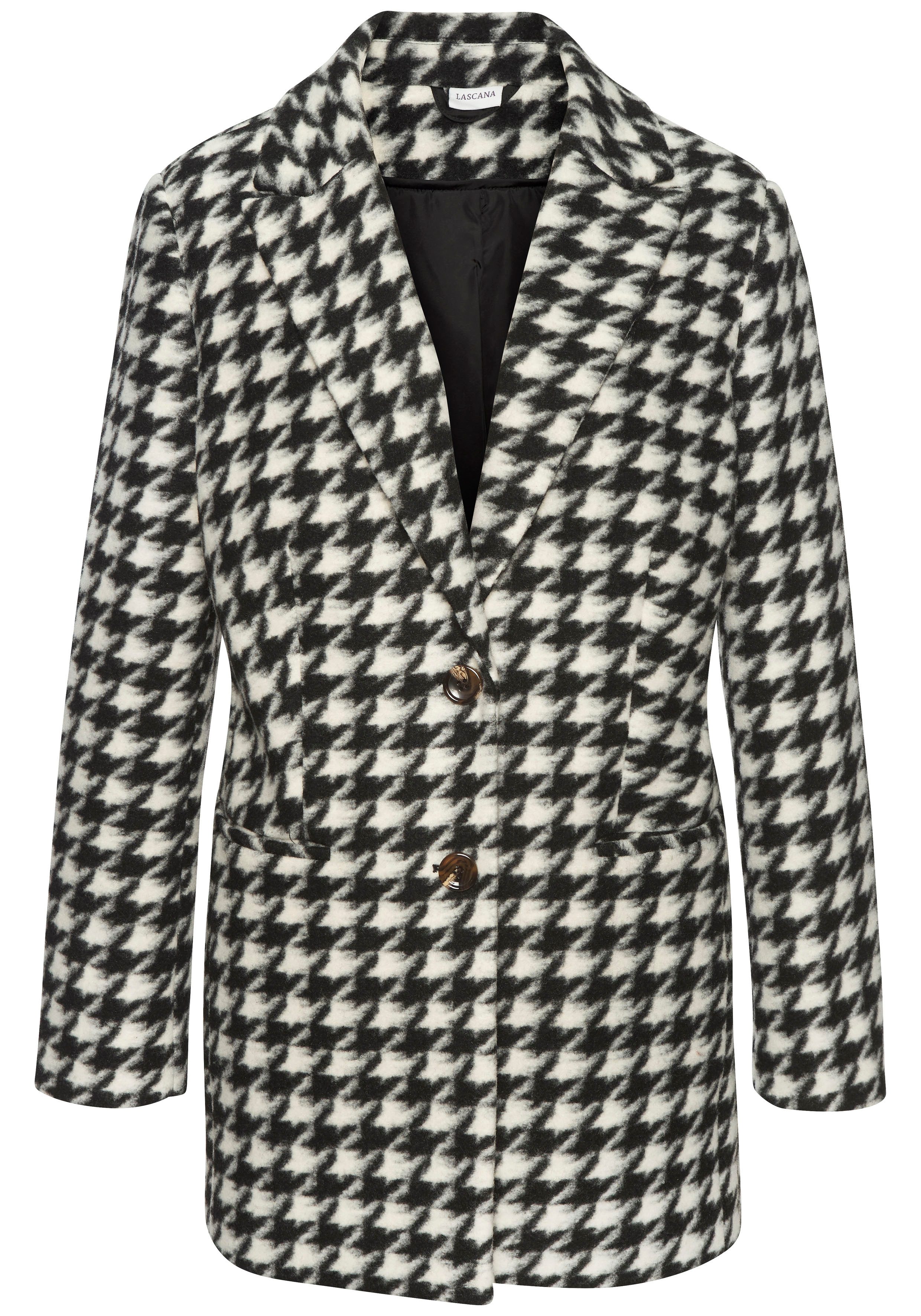 Lascana Korte jas in houndstooth-ontwerp, damesjas, blazerjas, casual-chic