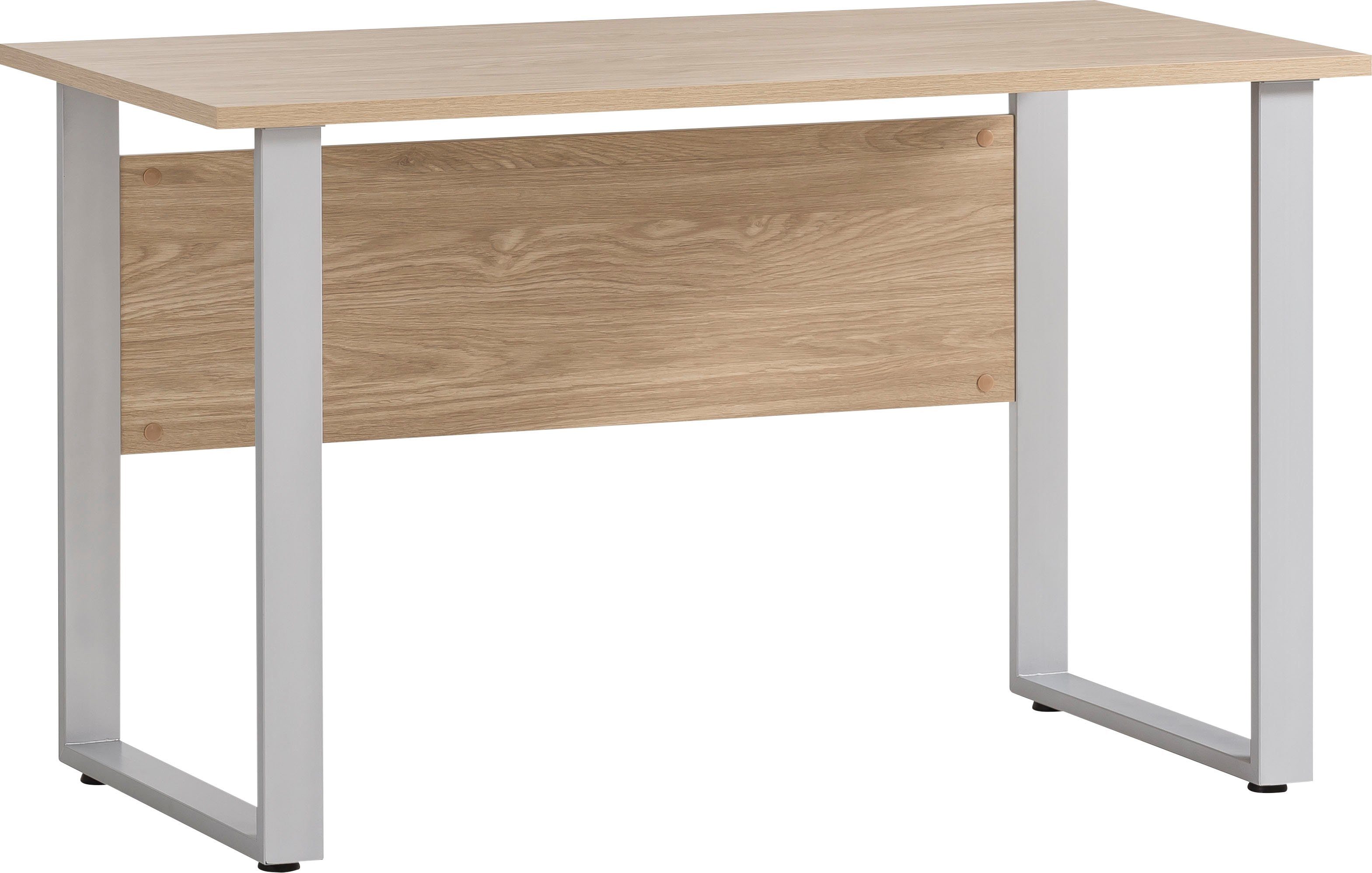 Schildmeyer Bureau ANTERO Breedte 120 cm, stevig metalen frame bureaus bruin
