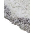 carpetfine hoogpolig vloerkleed eddy ook in vierkant model, met franje, woonkamer wit