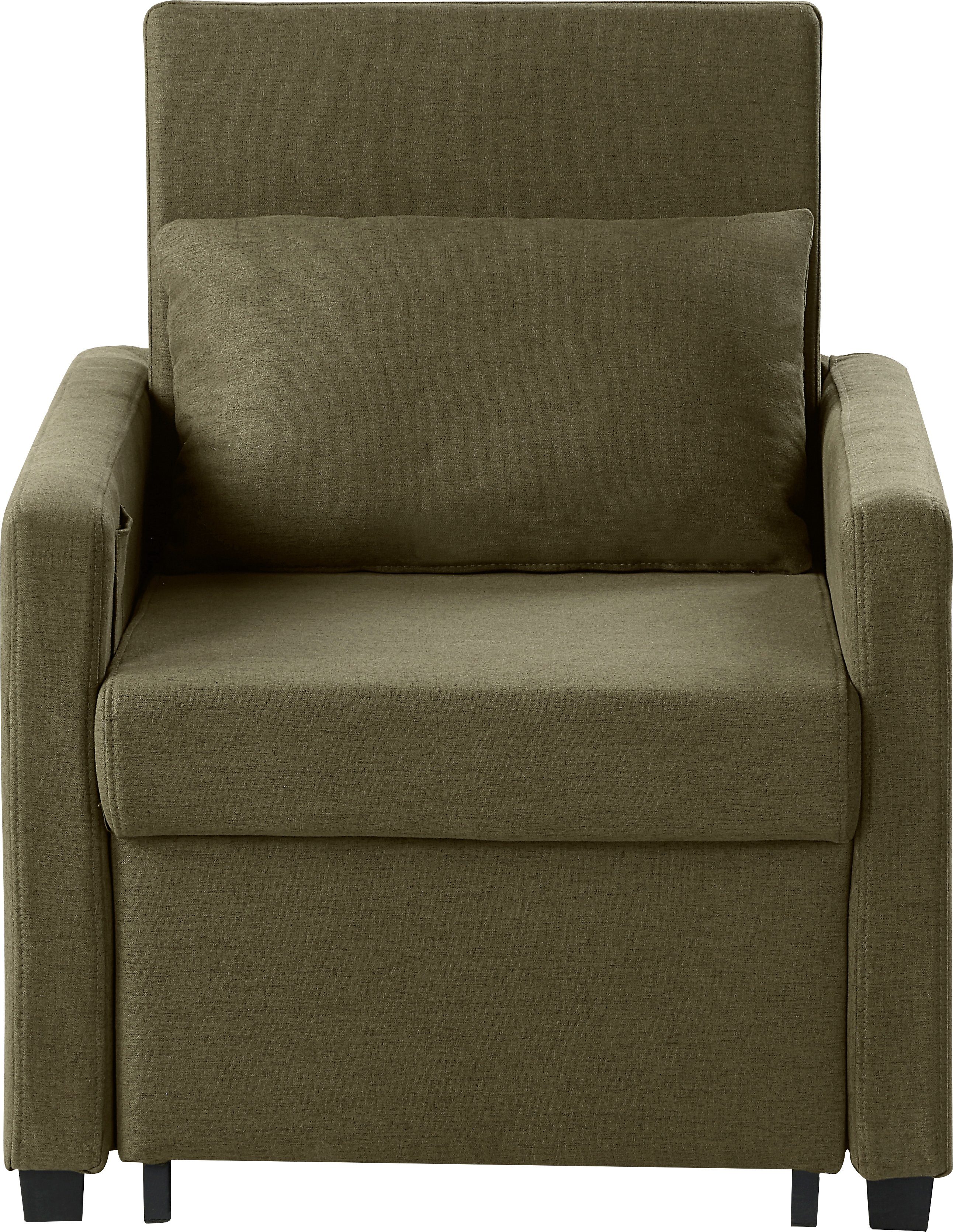 ATLANTIC home collection Relaxfauteuil Jerry met slaapfunctie, als logeerbed en inclusief kussens