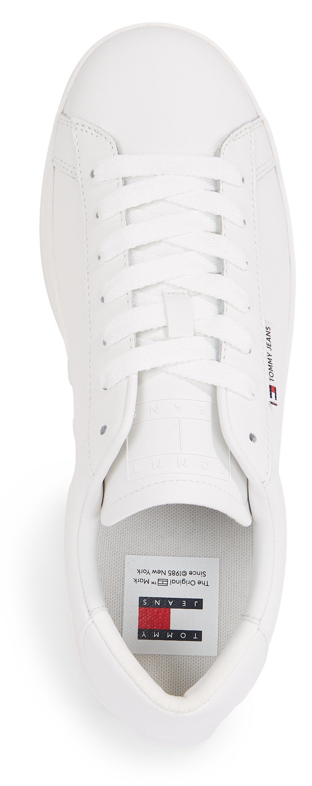 TOMMY JEANS Sneakers TJM LEATHER LOW CUPSOLE met label, vrijetijdsschoen, lage schoen, veterschoen