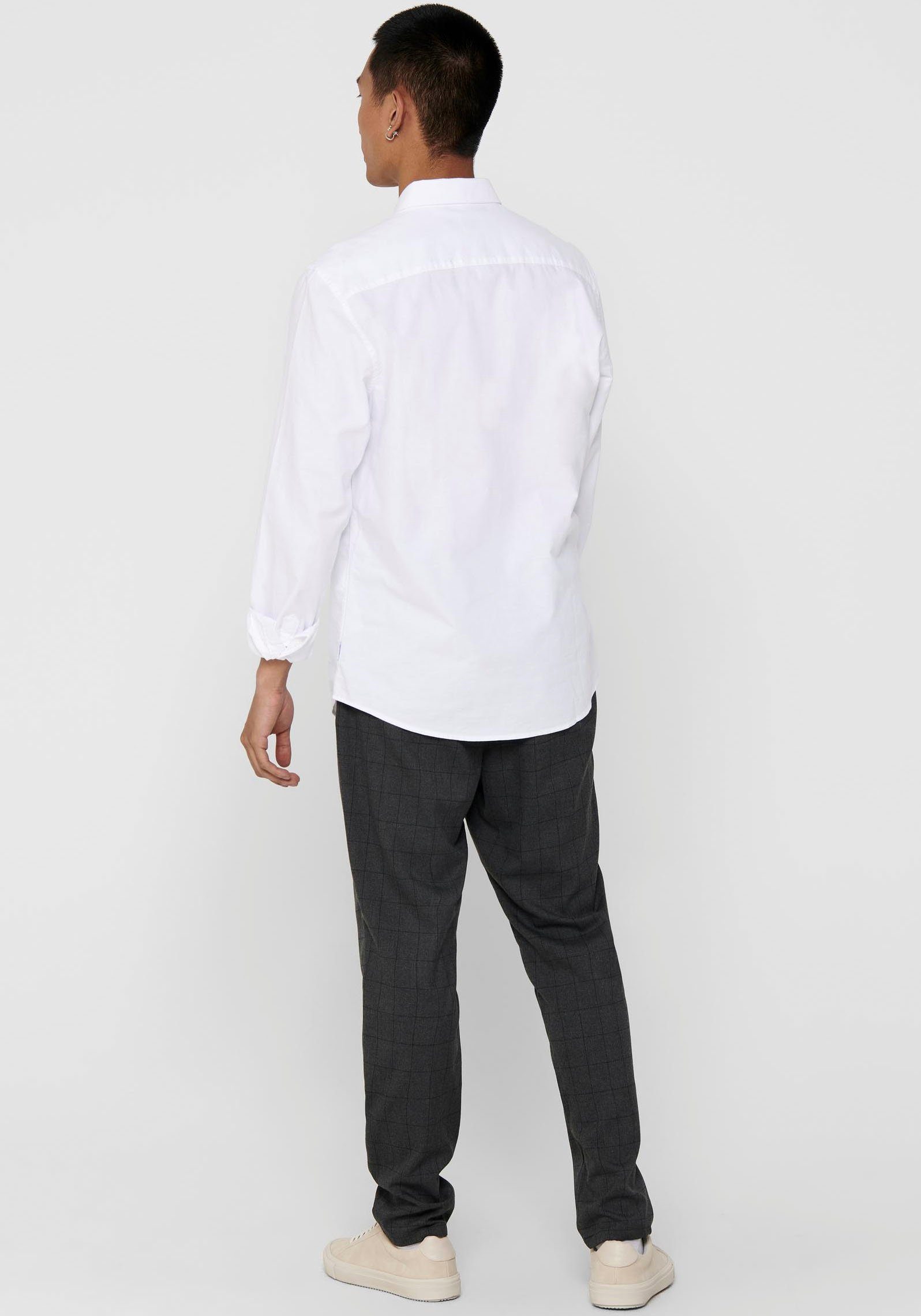 ONLY & SONS Overhemd met lange mouwen ONSALVARO SLIM LS OXFORD SHIRT NOOS
