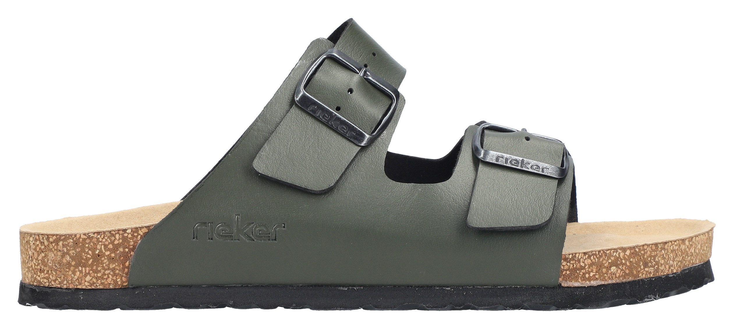 Rieker Slippers , zomerschoen, slippers, pantoffel, met twee klittenbandsluitingen