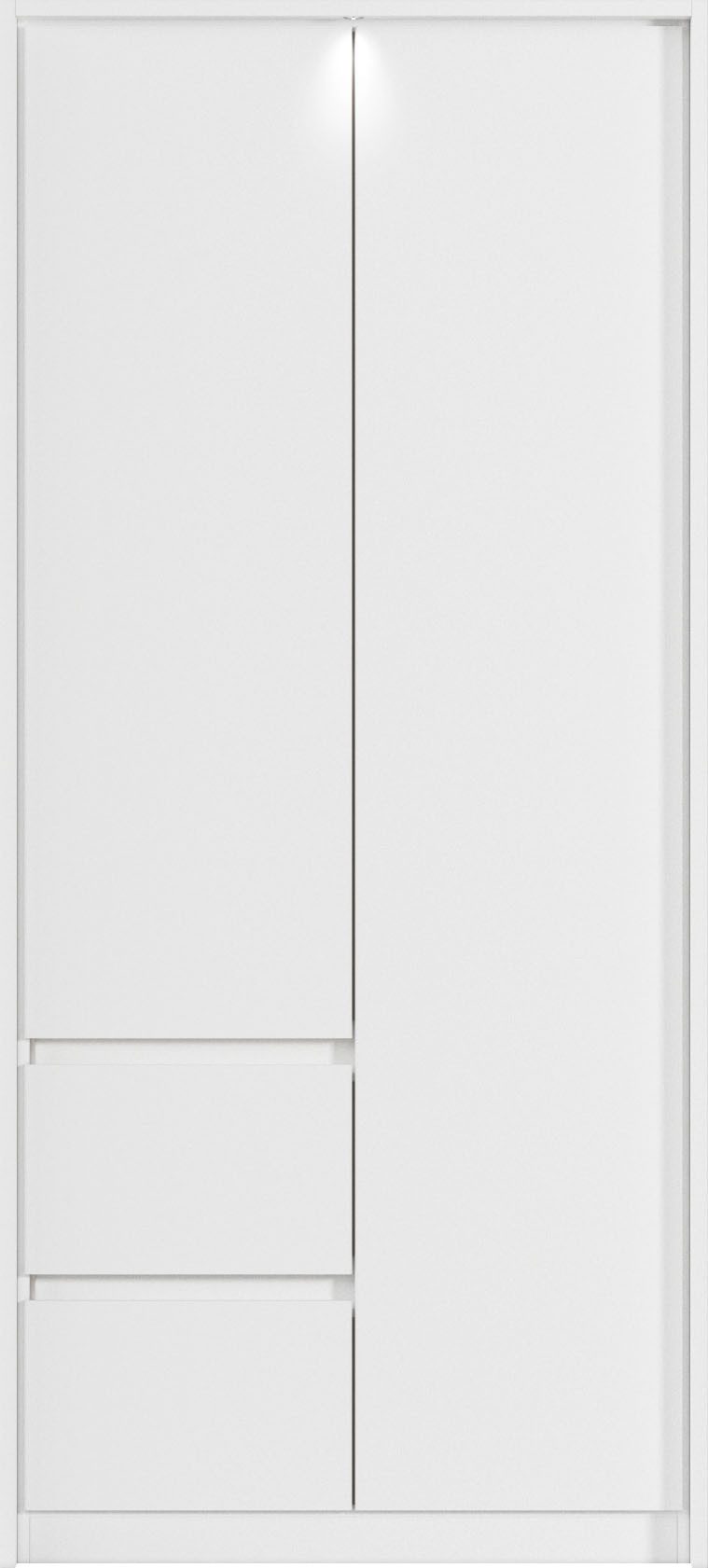 rauch Draaideurkast Mainz met passe-partout optioneel met verlichting, buitendeuren met push-to-openfunctie