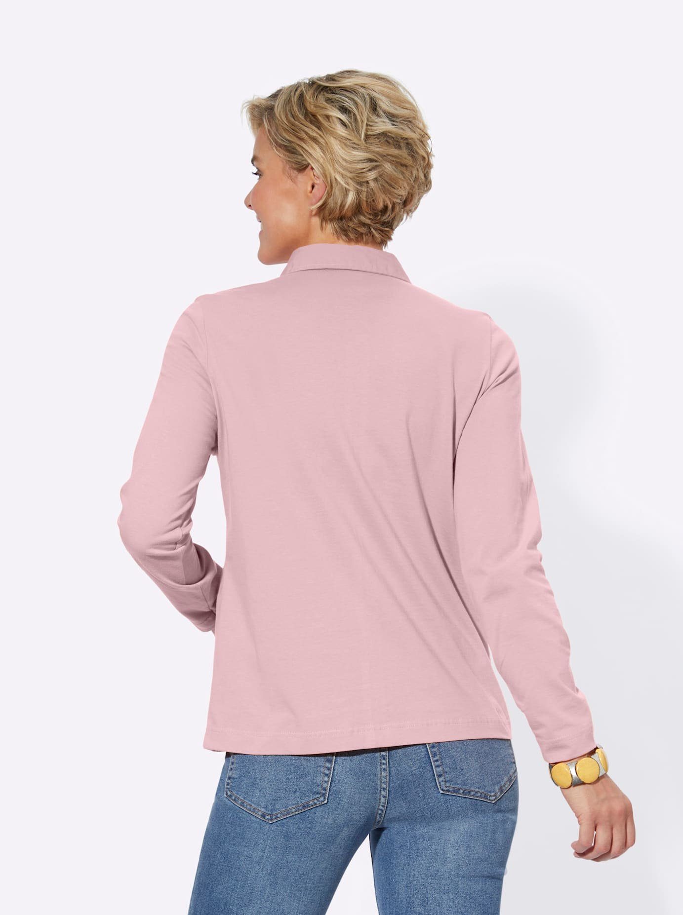 Casual Looks Poloshirt met lange mouwen Poloshirt (1-delig)