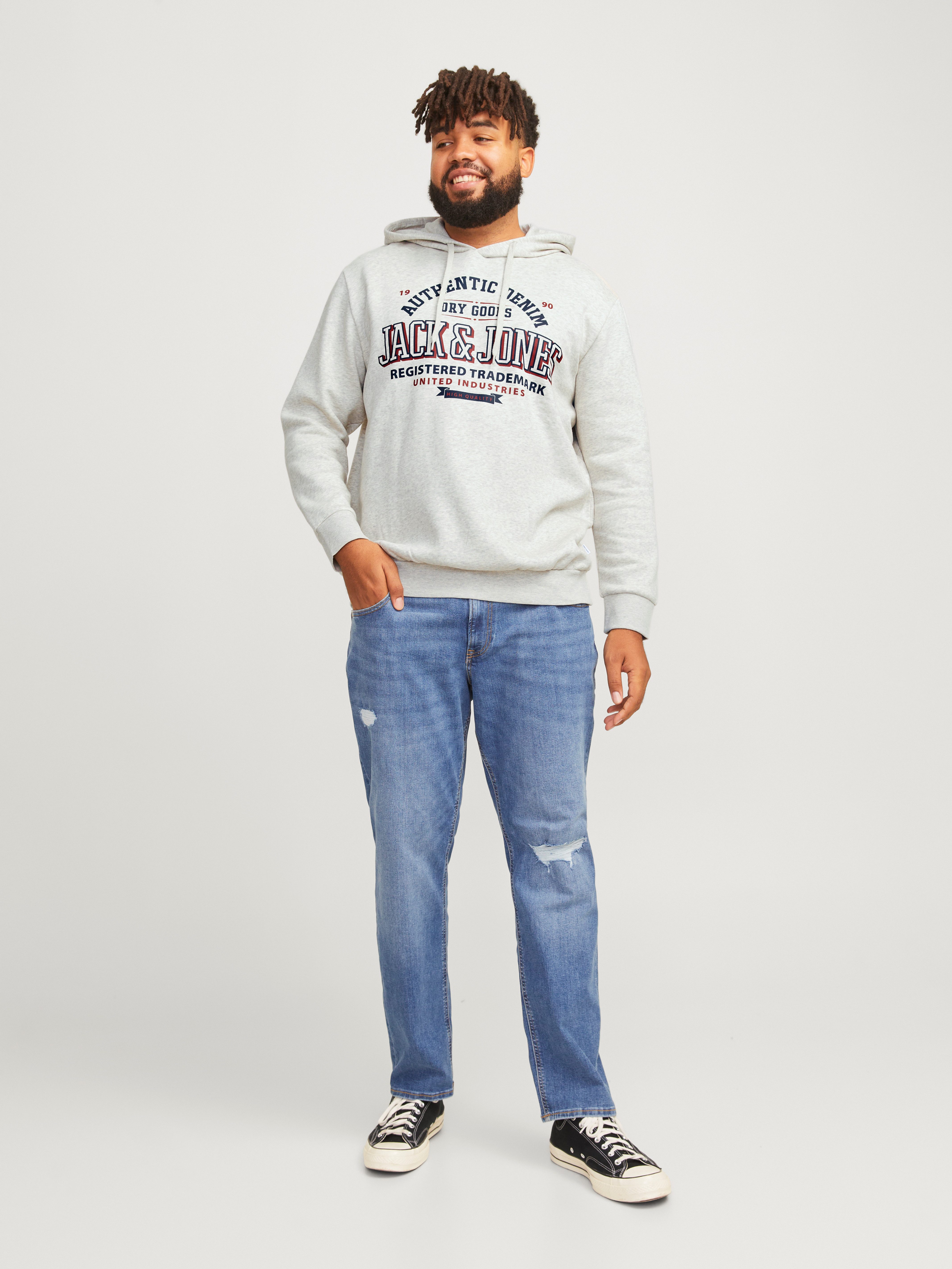 Jack & Jones PlusSize Hoodie JJELOGO SWEAT HOOD 2 COL 24/25 NOOS PLS