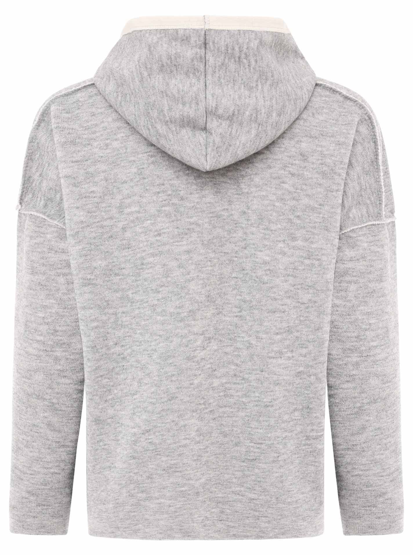 Zwillingsherz Hoodie Positive Mind met capuchon, 3/4 mouw en stempeldruk