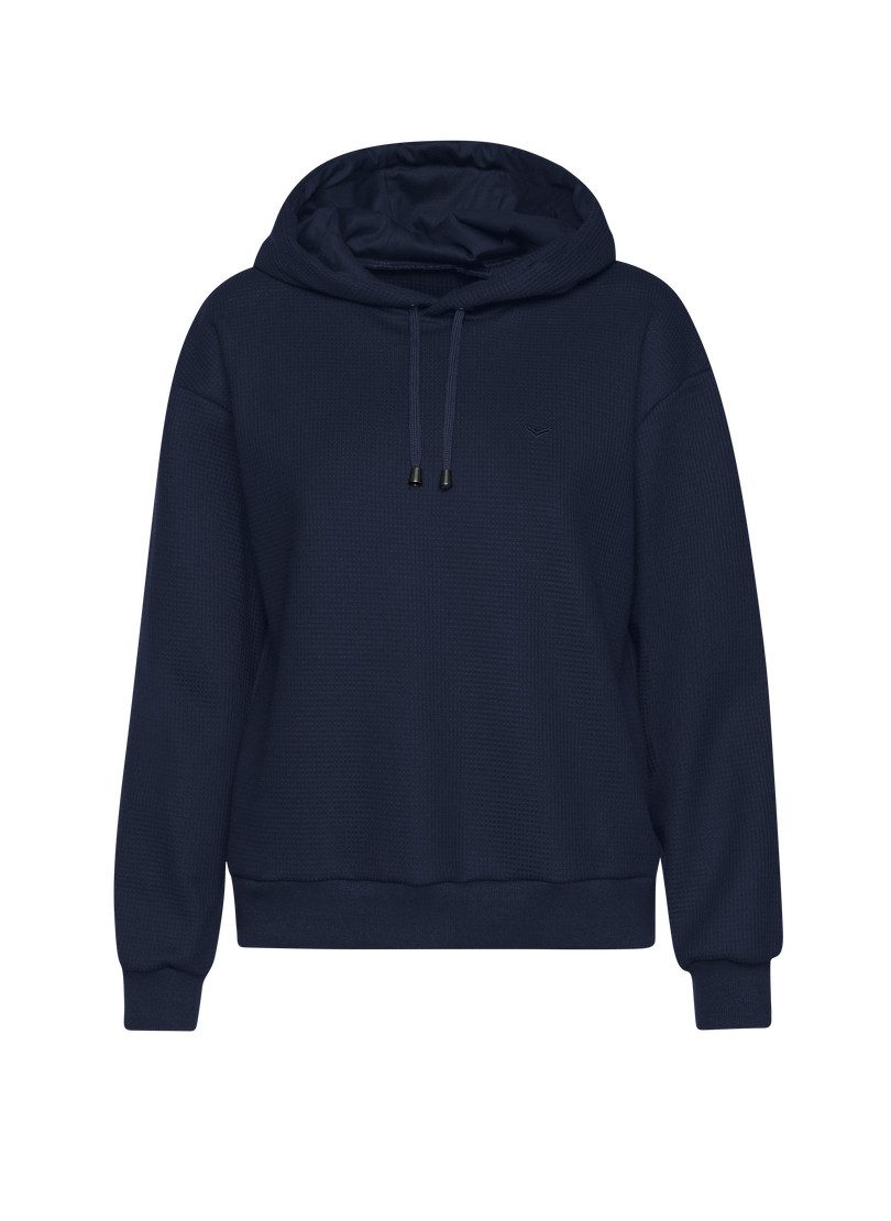 Trigema Hoodie TRIGEMA cropped hoodie in wafellook