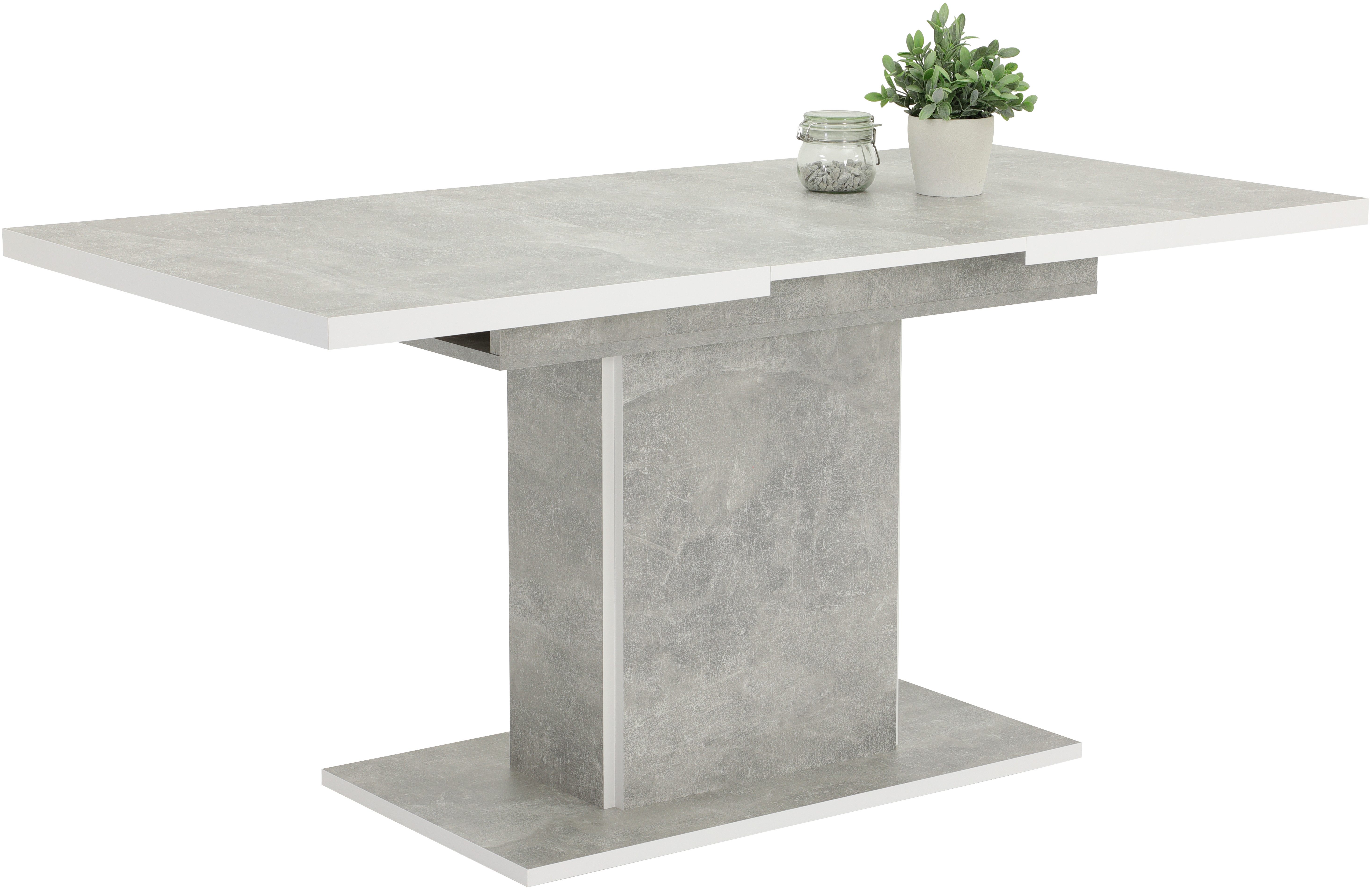 HELA Eethoek Donau Zuilentafel,Inlegplaat,uitbreidbaar,Schwinger,Handvat (5-delig)