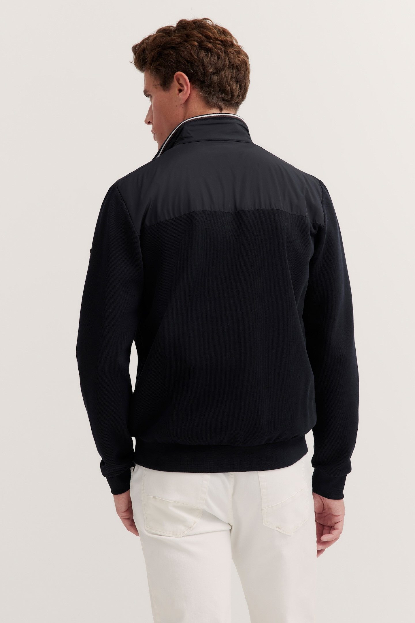 Bugatti Sweatvest met rits en staande kraag