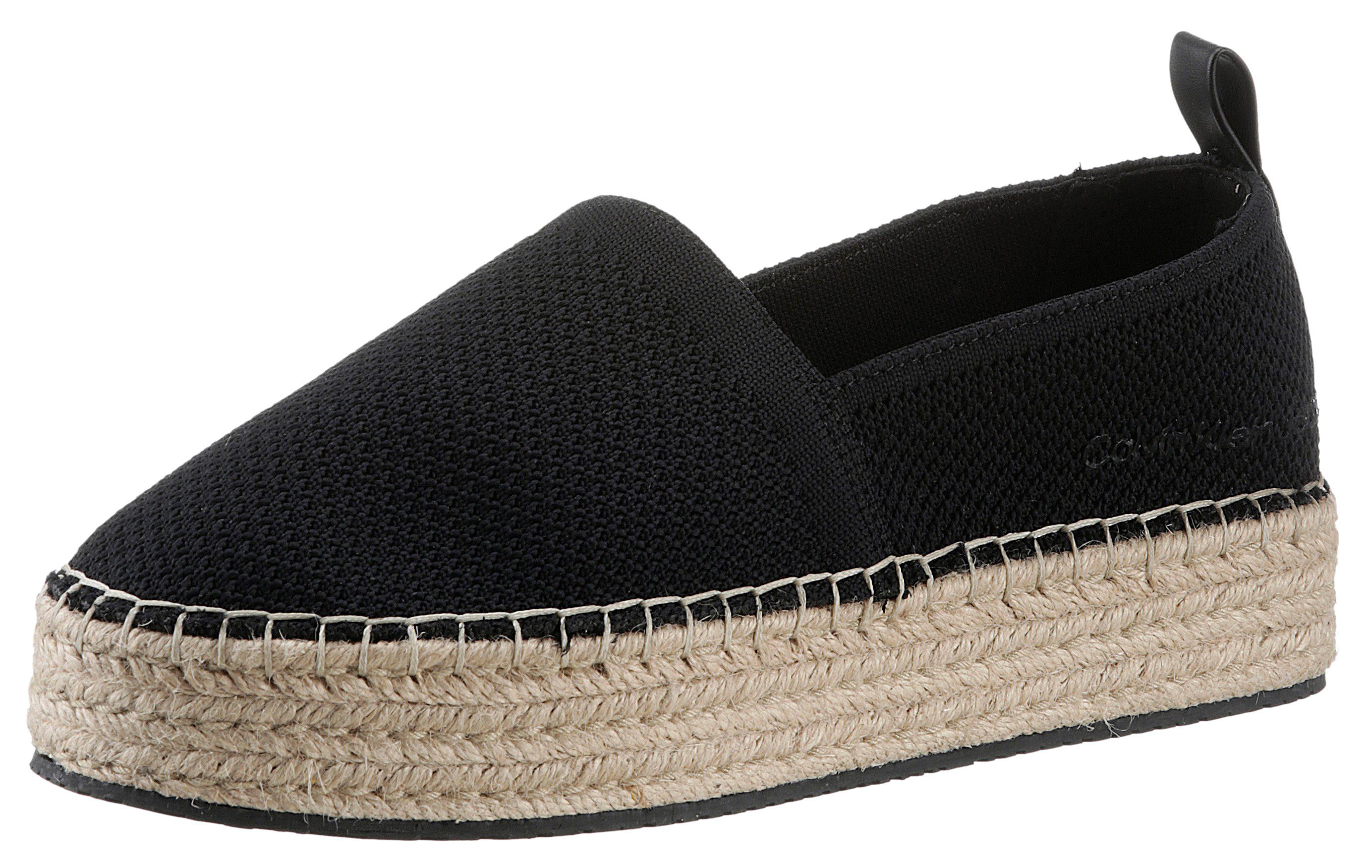 Calvin Klein Espadrilles PLATFORM ESPADRILLE UC Zomerschoen, slipper, strand schoen met jute plateausole