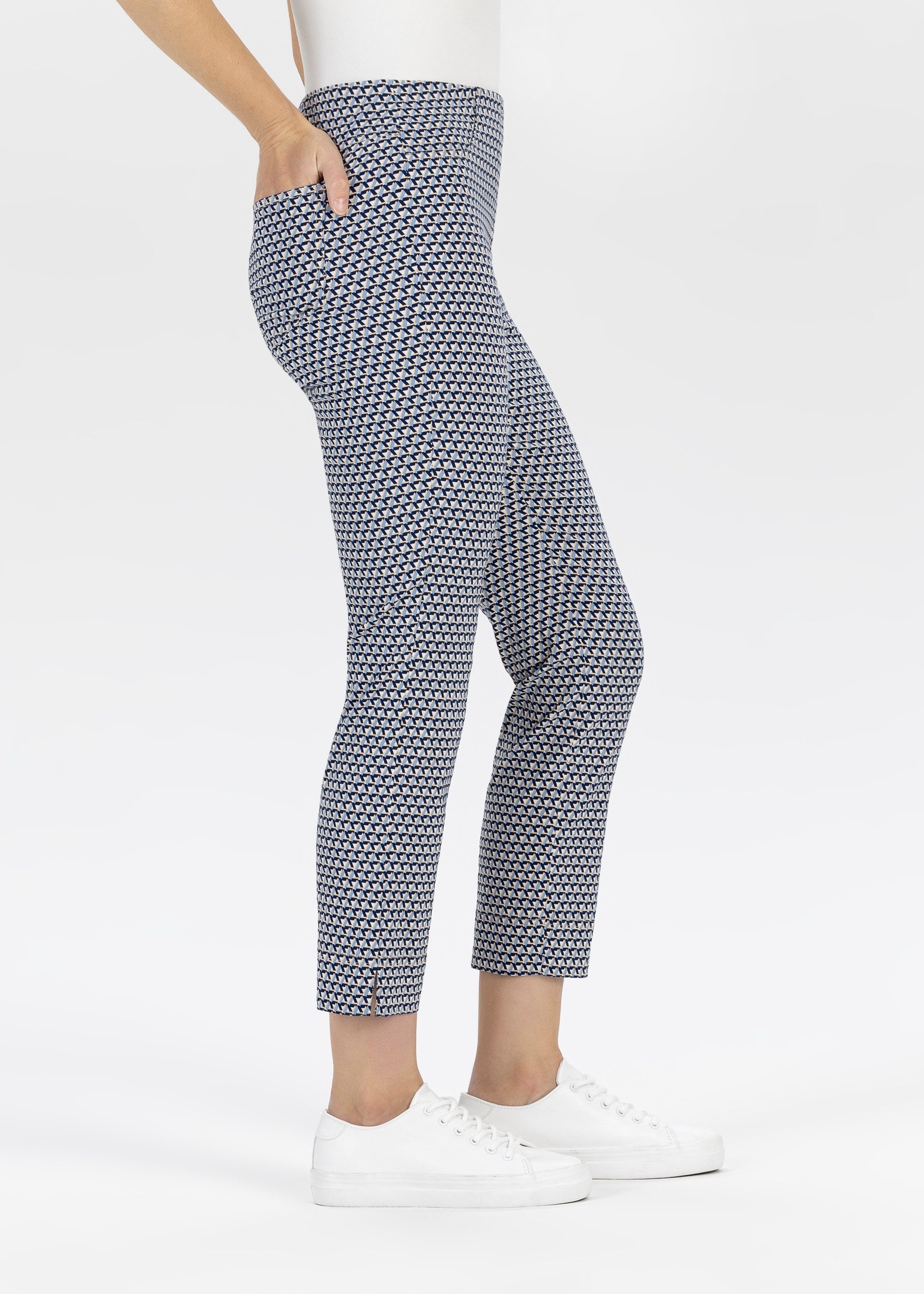 Stehmann 3/4 broek met mini- patroon