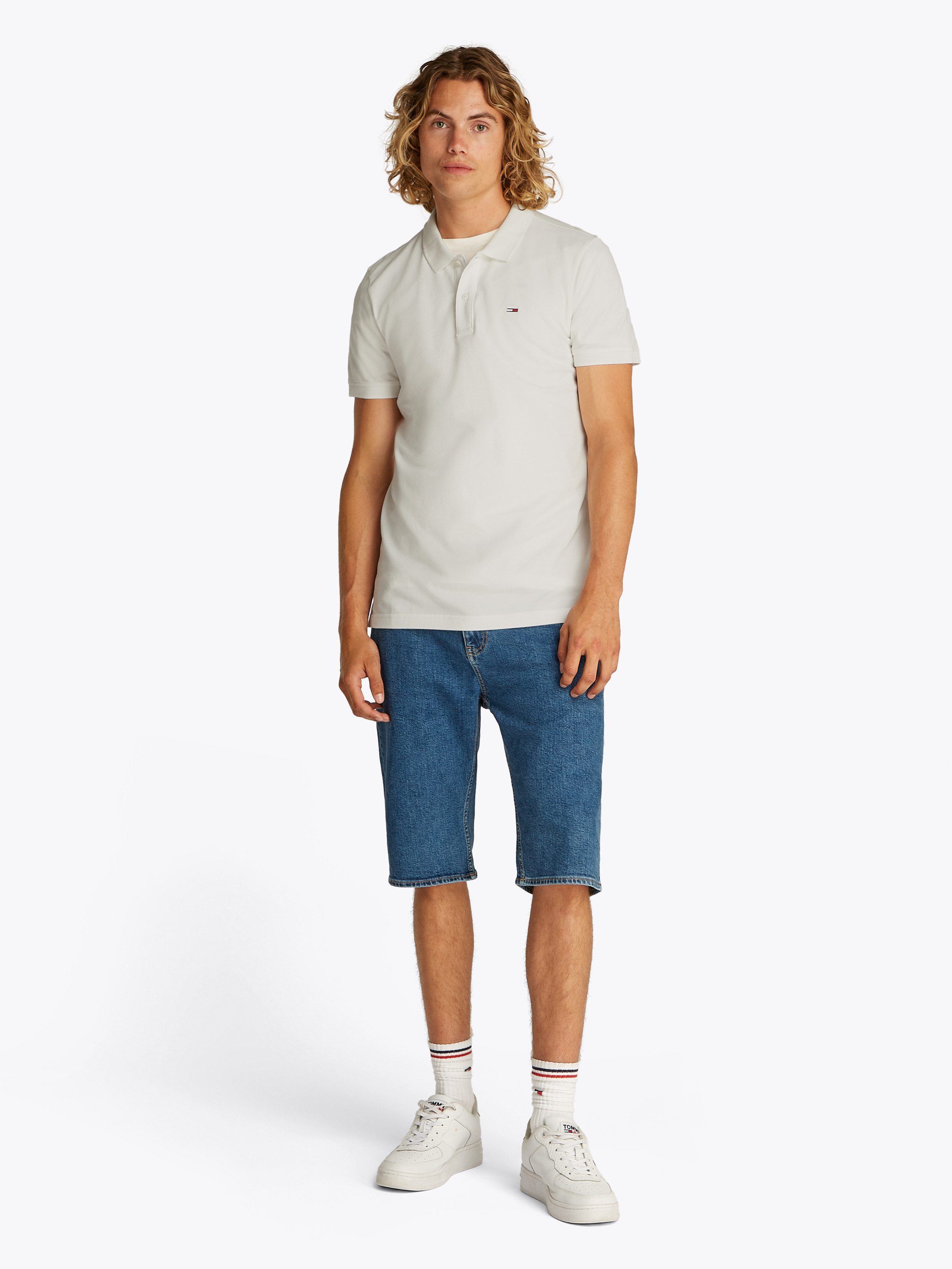 TOMMY JEANS Poloshirt TJM SLIM PLACKET POLO EXT