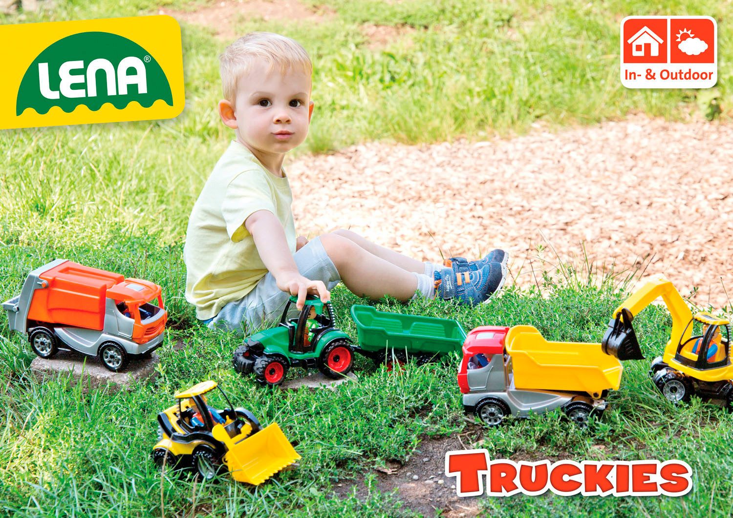 Lena® Speelgoed-tractor Truckies met hanger, inclusief speelfiguur, made in europe