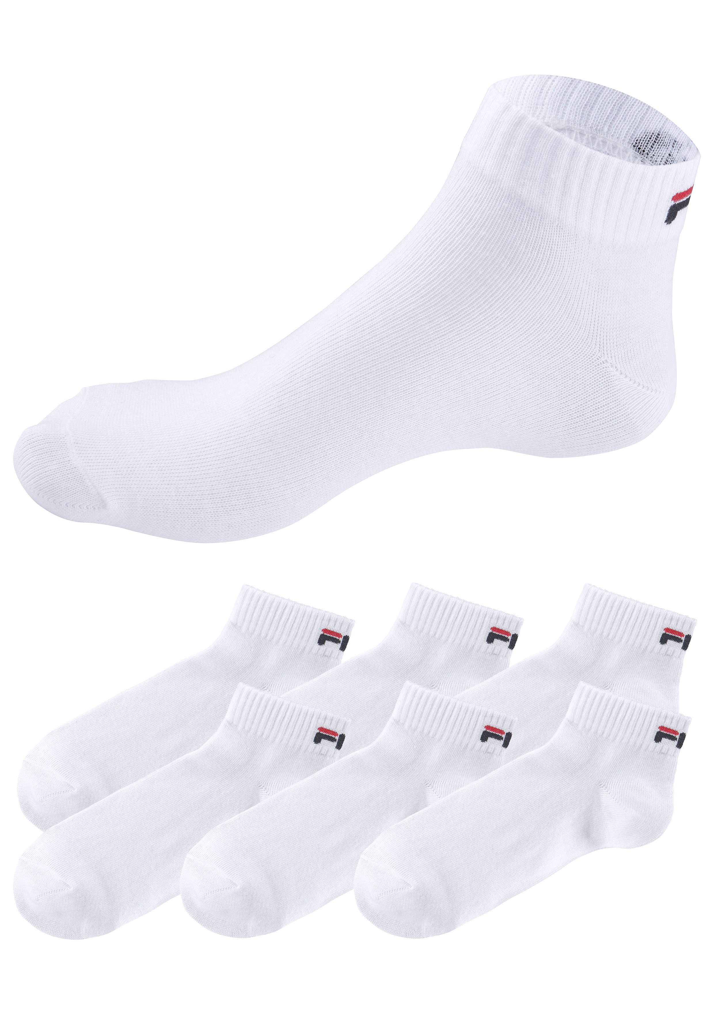 Fila Korte sokken UNISEX INVISIBLE PLAIN SOCKS Katoenmengsel, ribboorden, platte teennaad (6 paar, Set van 6)