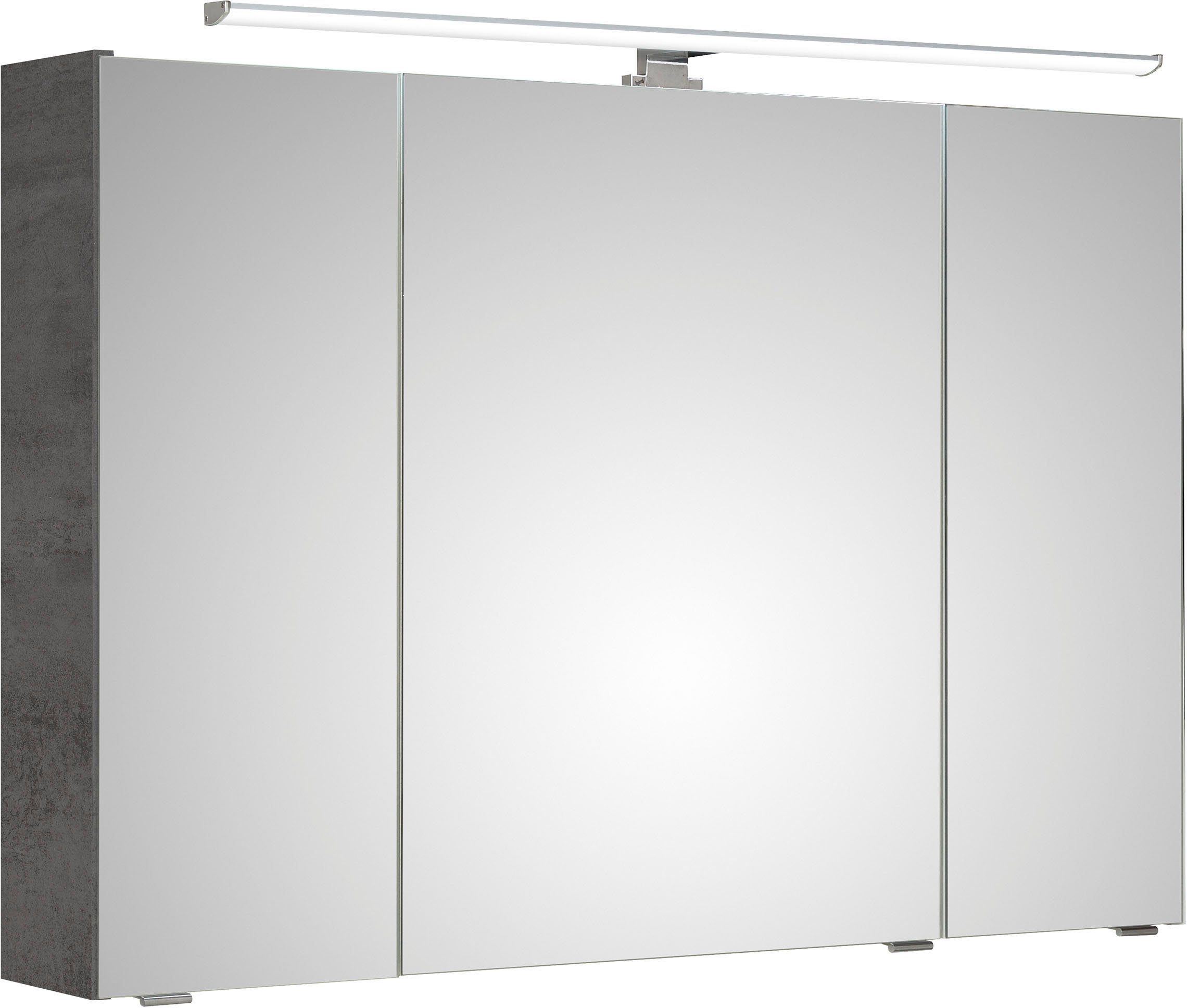 Saphir Badkamerspiegelkast Quickset 945 Badkamermeubel, 3 spiegeldeuren, 6 legplanken, 105 cm breed