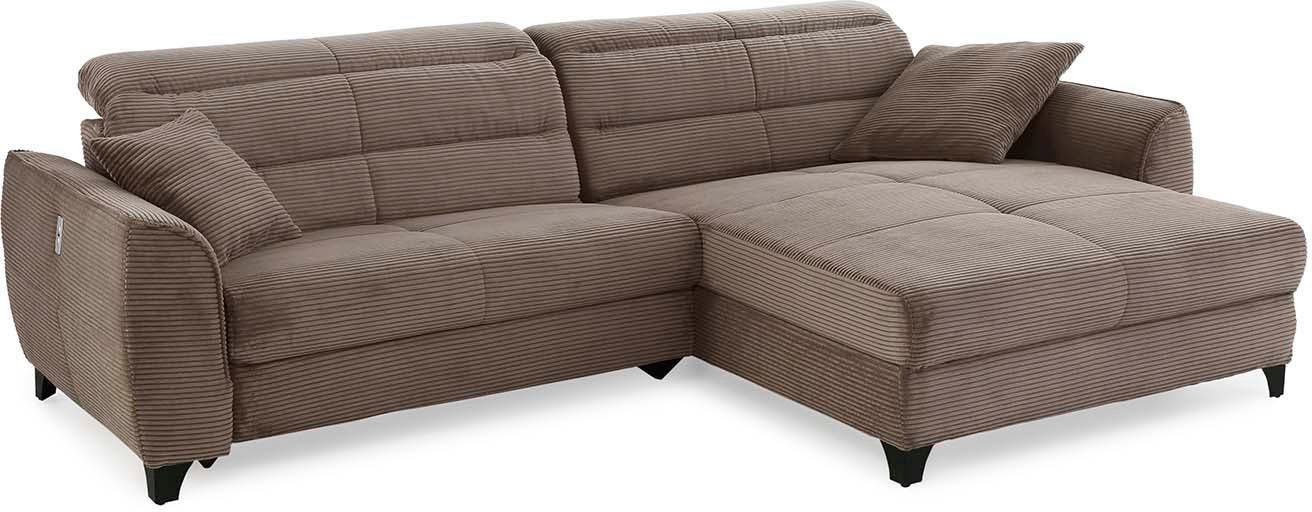 Jockenhöfer Gruppe Hoekbank Double One L-vorm met 2 x 120 cm brede, elektrisch verstelbare relaxfuncties