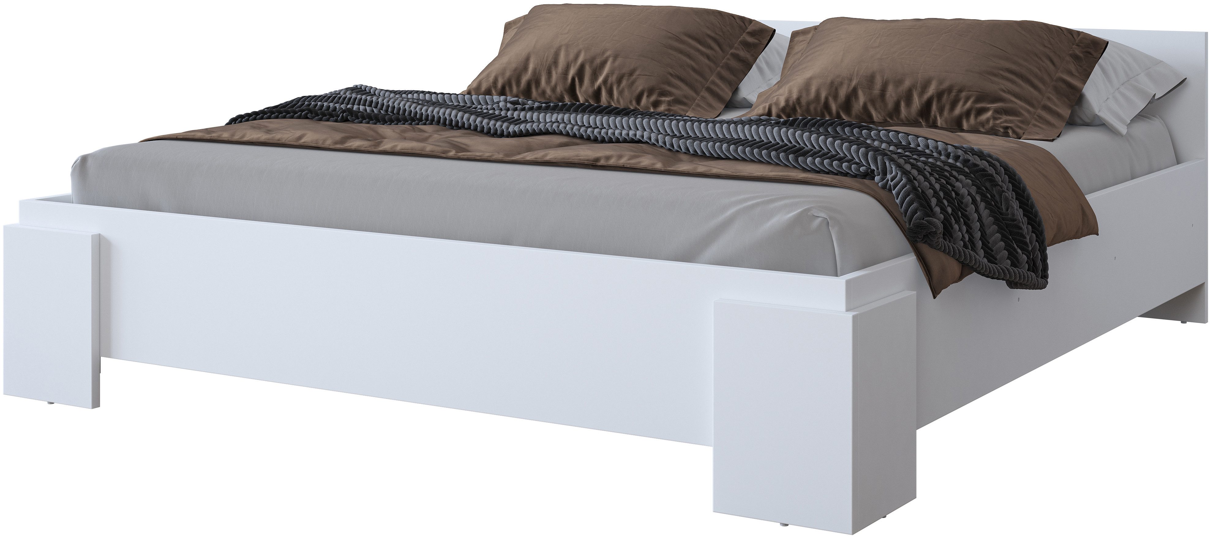 INOSIGN Bedframe India, FSC-gecertificeerd houtmateriaal, gemaakt in Europa Tweepersoonsbed 160x200 of 180x200 cm, wit of leisteenkleurig bedden wit