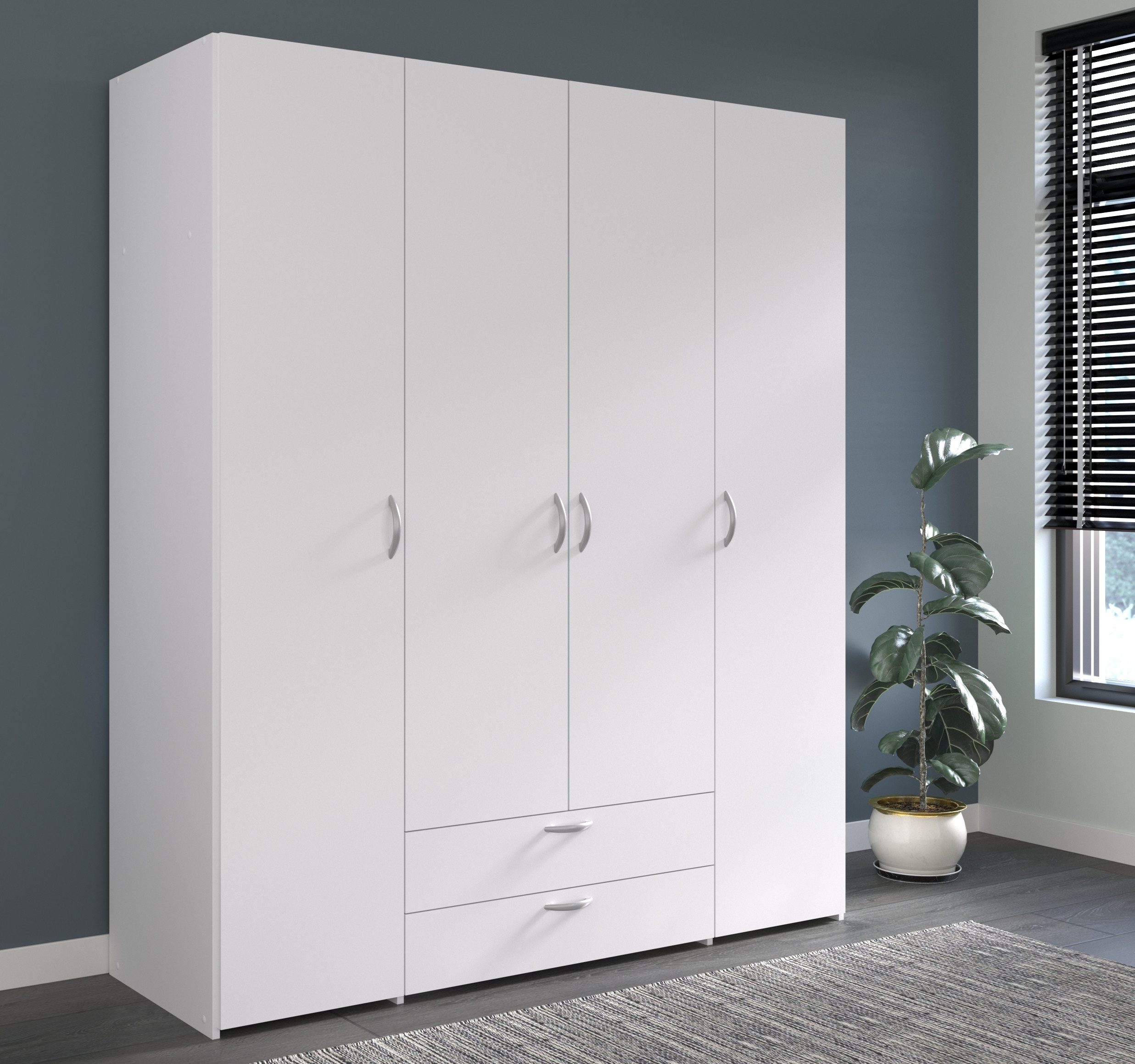 Parisot Draaideurkast Daily 1 kledingkasten wit