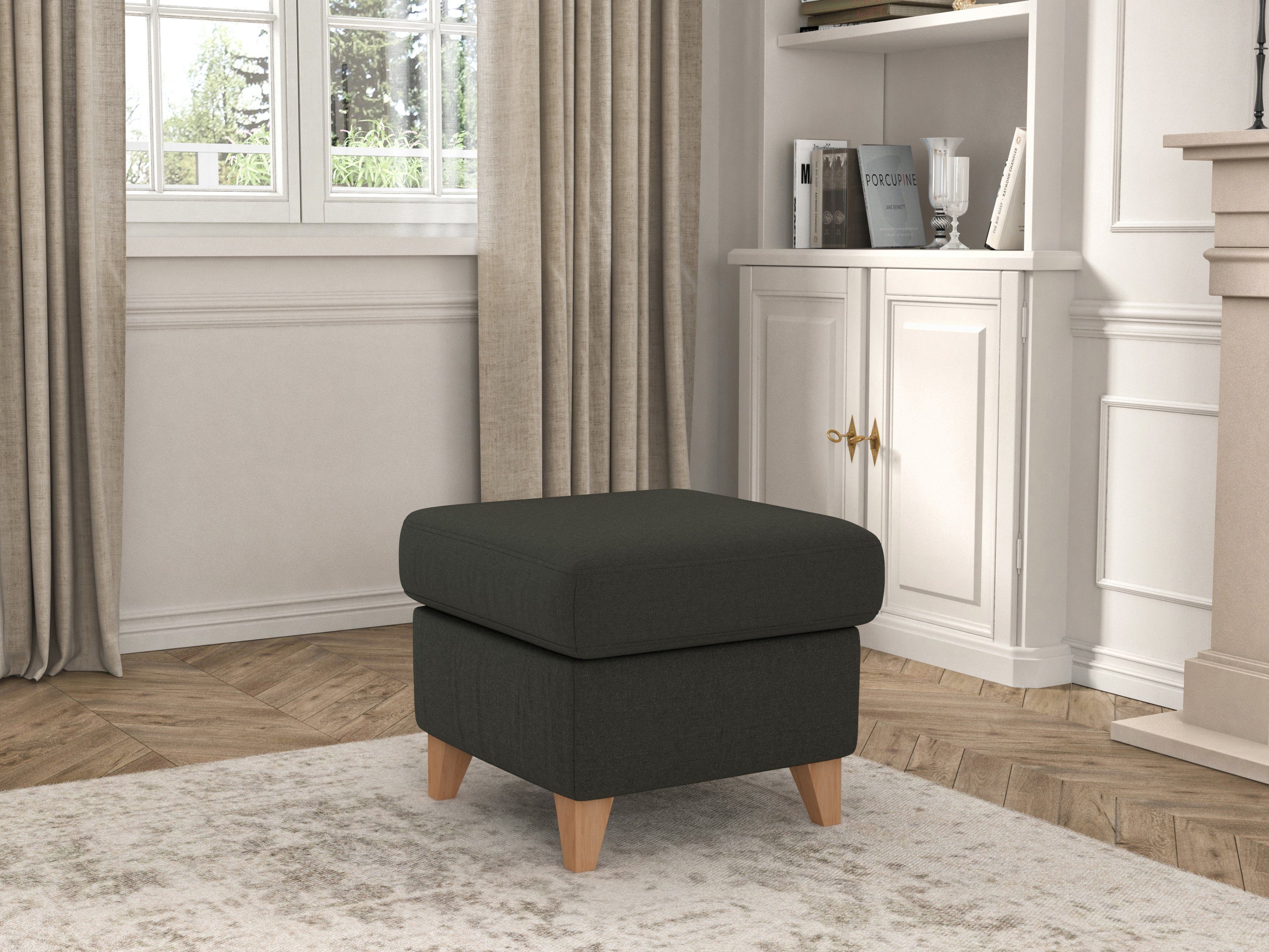 sit&more Hocker met bergruimte Visby V met bergruimte, ook te bestellen in de bijzonder eenvoudig met water te reinigen "soft clean" bekleding