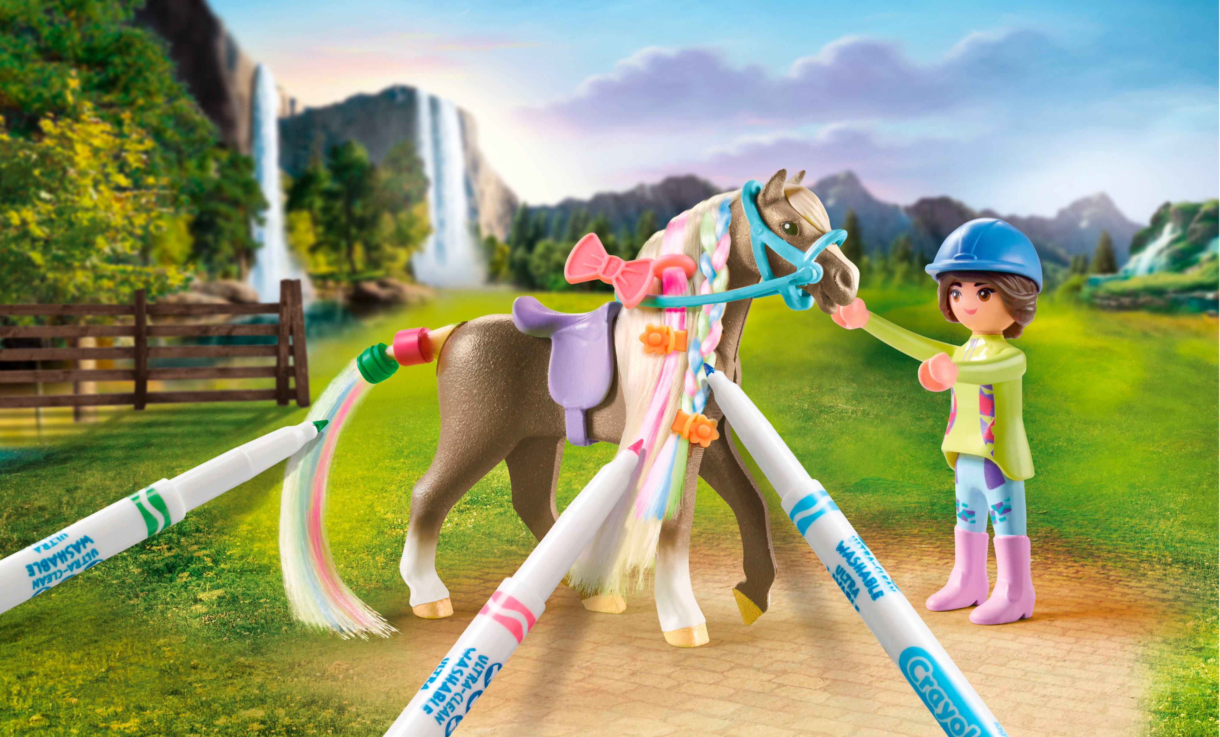 Playmobil® Constructie-speelset Creatief set met paard en stiften (71640), Horses of Waterfall (19-delig)