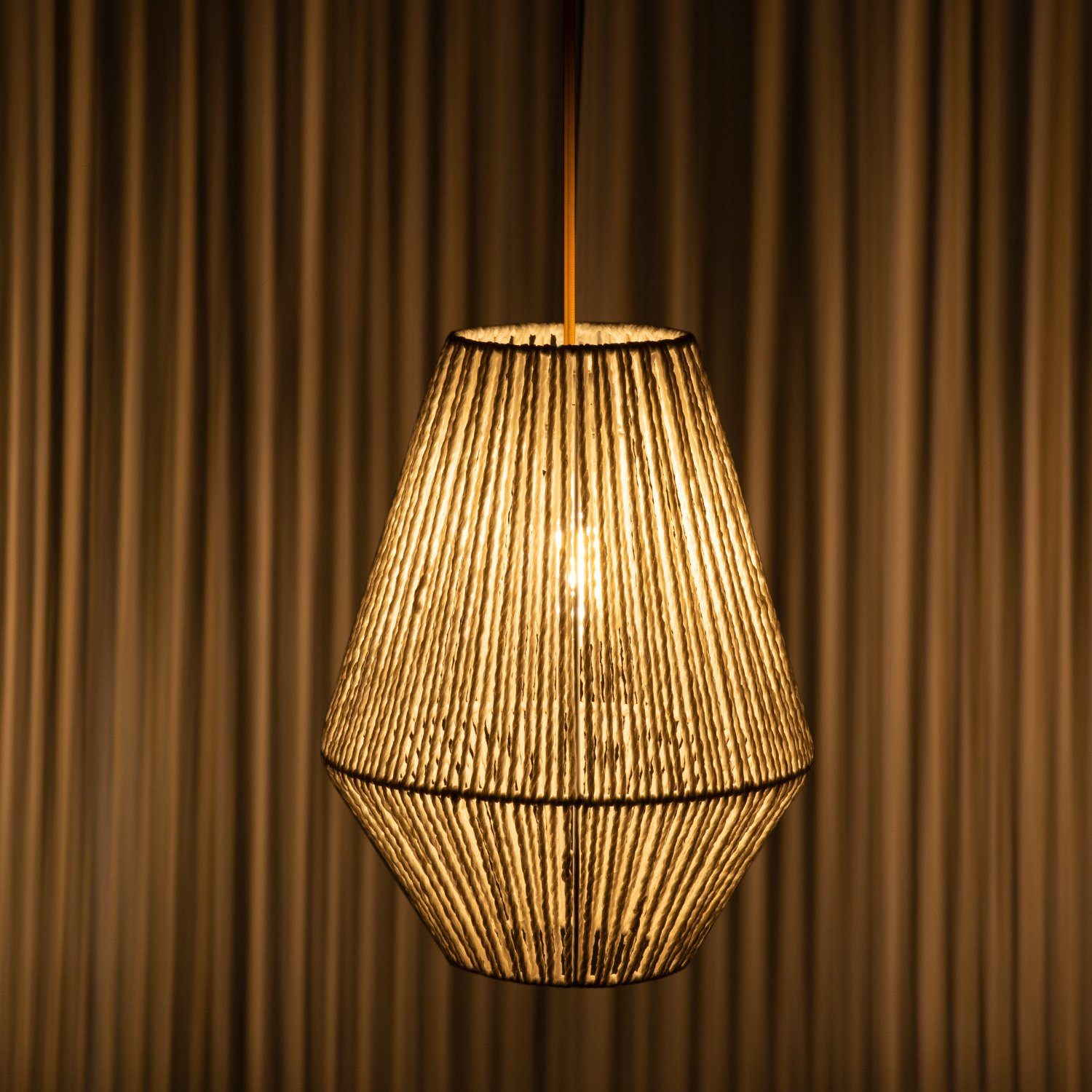 Paco Home Hanglamp Pablo LED pendellamp E27, boho mandlook woonkamer eetkamer gang