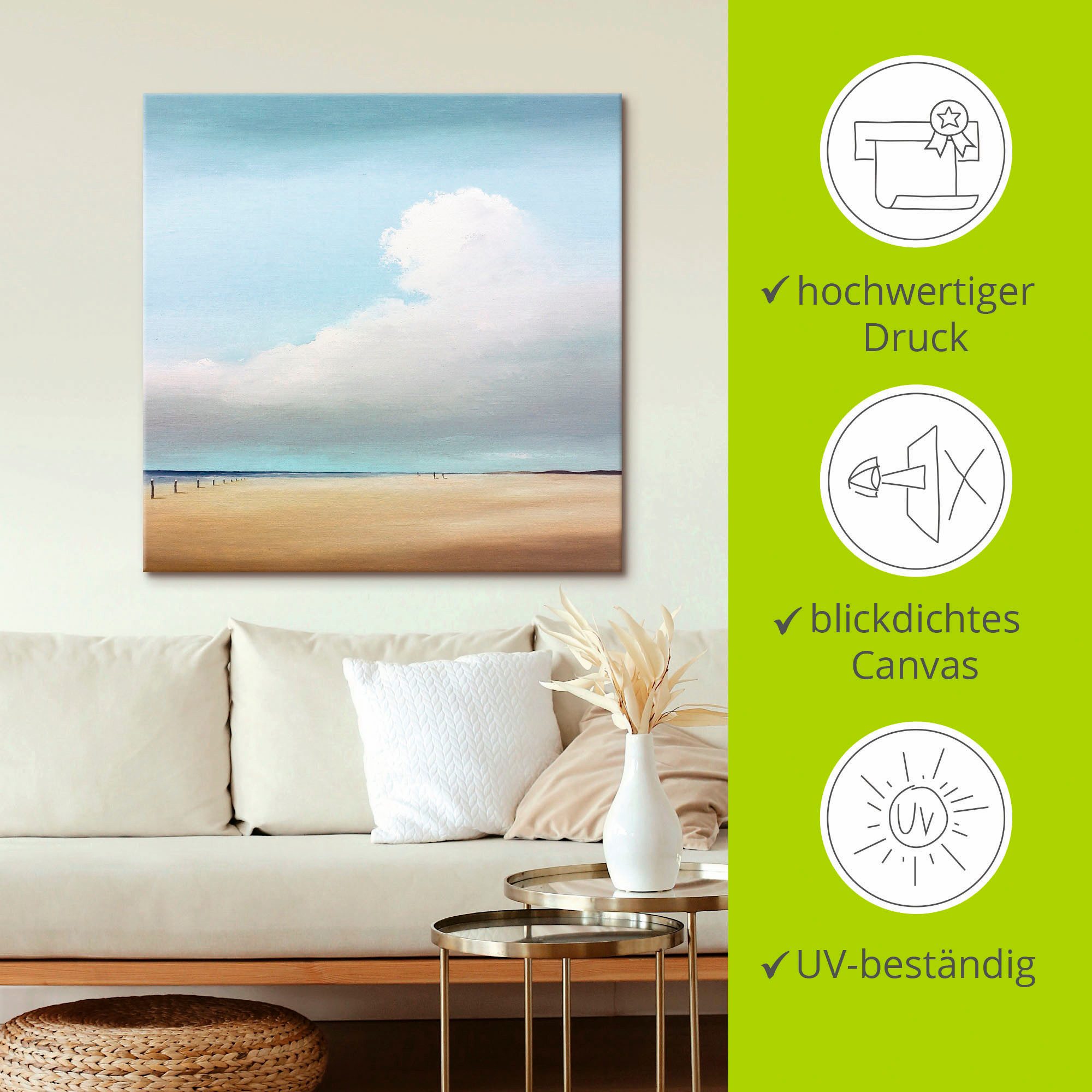 Artland Artprint op linnen Wandeling I gespannen op een spieraam