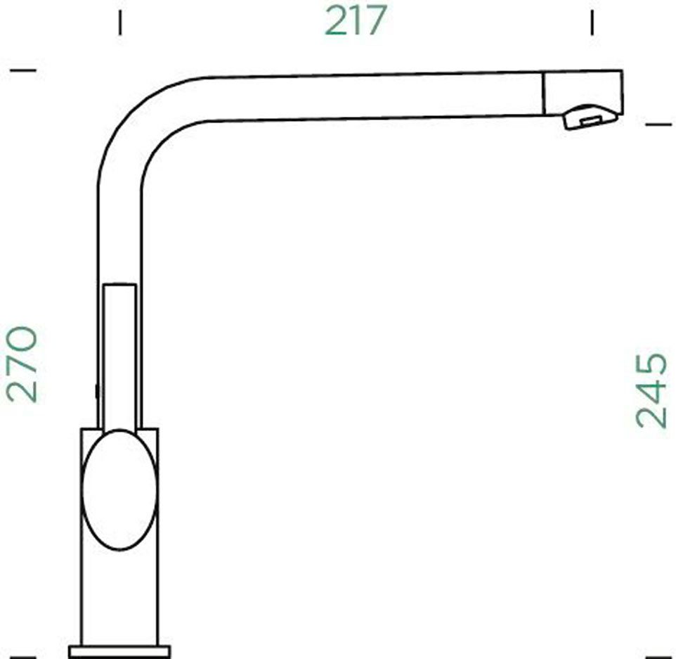 Schock Keukenkraan NIMBUS FA Feestuitloop, draaibereik 360°