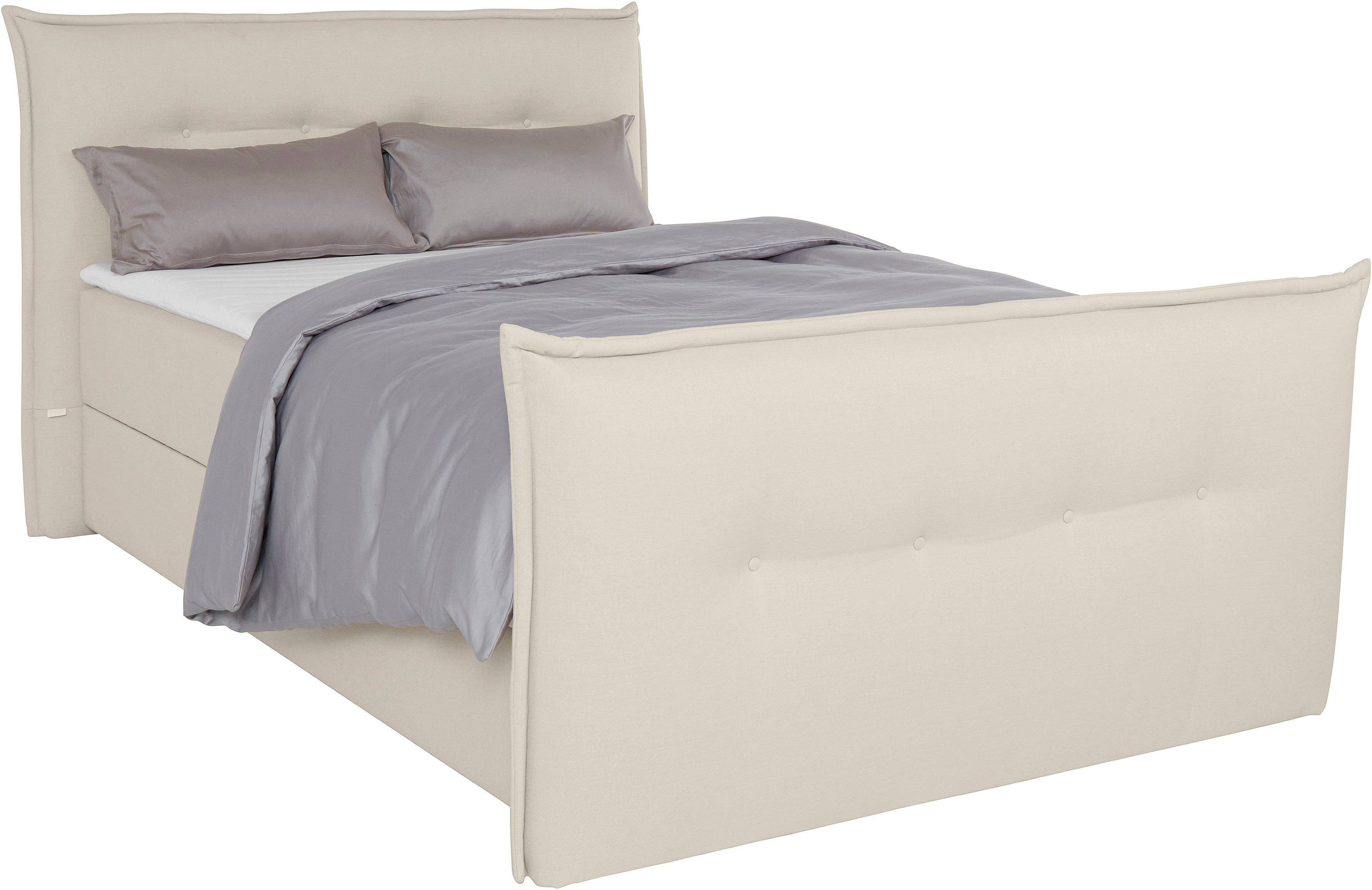 andas Boxspring Lichtgewicht inclusief voetbord, bedkist & topmatras, in 4 breedten en 2 hardheden