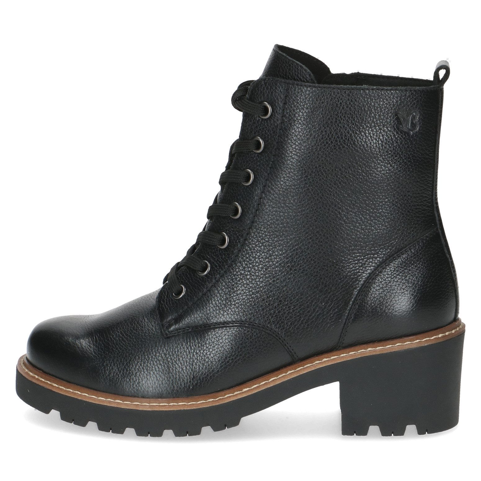 Caprice Veterlaarsjes , blokhak, veterboots, herfstlaarzen met decente logo-prägung
