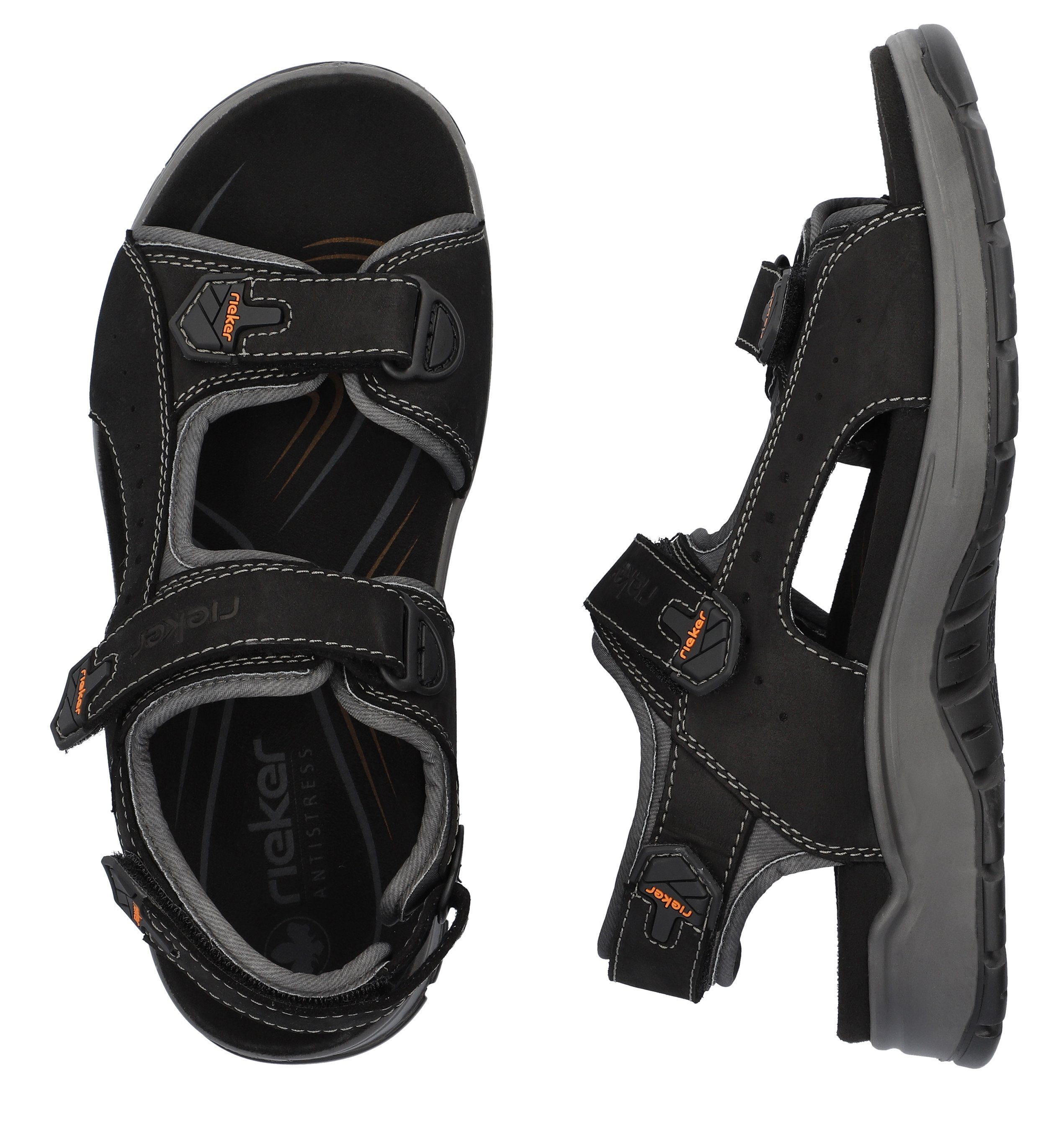 Rieker Sandalen , zomerschoen, klittenbandschoen, vrijetijdssandaal, met 3 klittenbandsluitingen