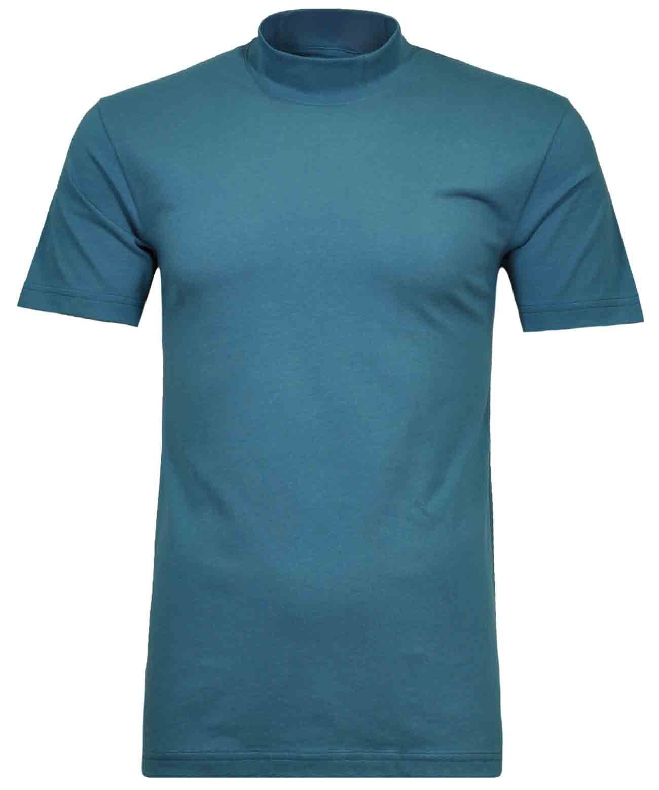 RAGMAN Shirt met staande kraag heren t-shirts maat L blauw