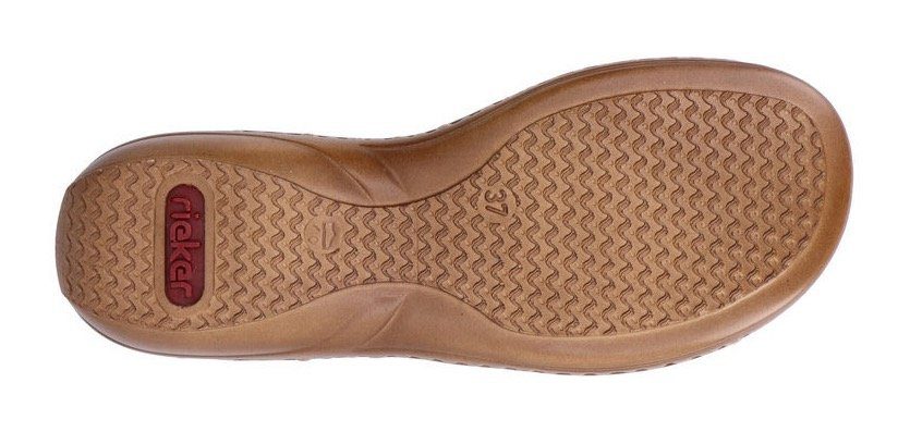 Rieker Sandalen zomerschoen, sandaal, sleehak, met decoratieve steentjes