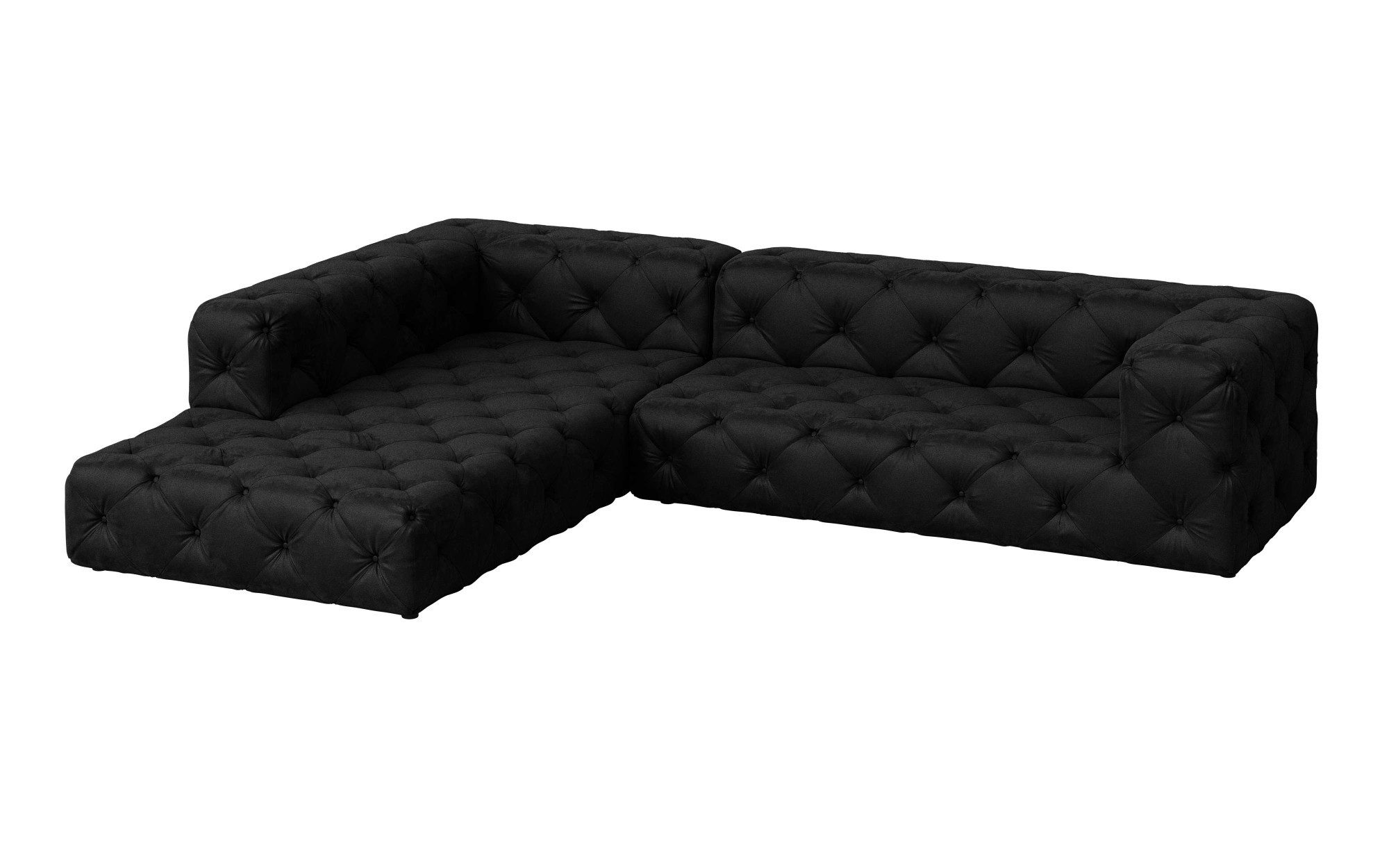 Places of Style Hoekbank FOLLINA L-vorm, met klassieke Chesterfield-knoopstiksels
