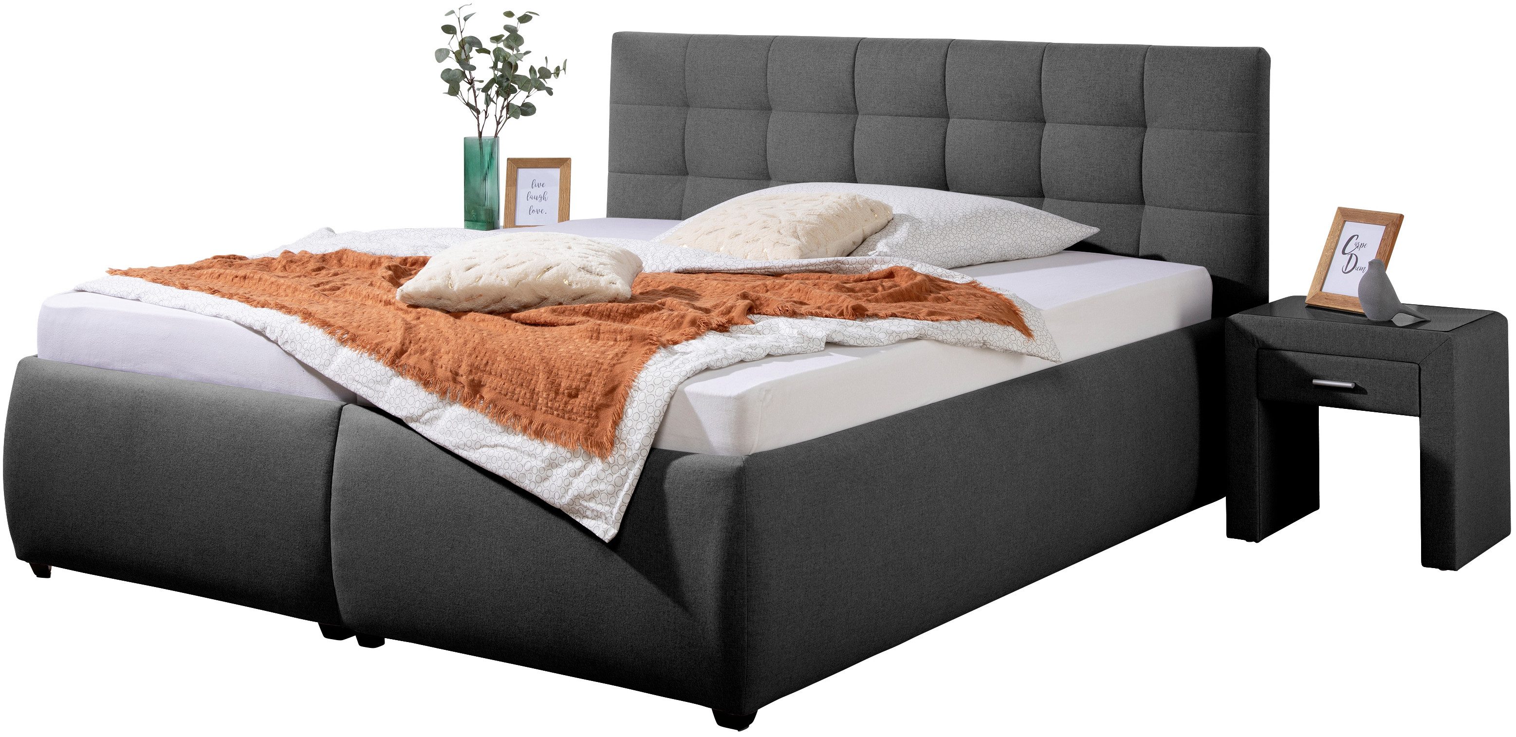 Maintal Gestoffeerd bed Felsental inclusief bedlade, verkrijgbaar in h2, h3 & h4