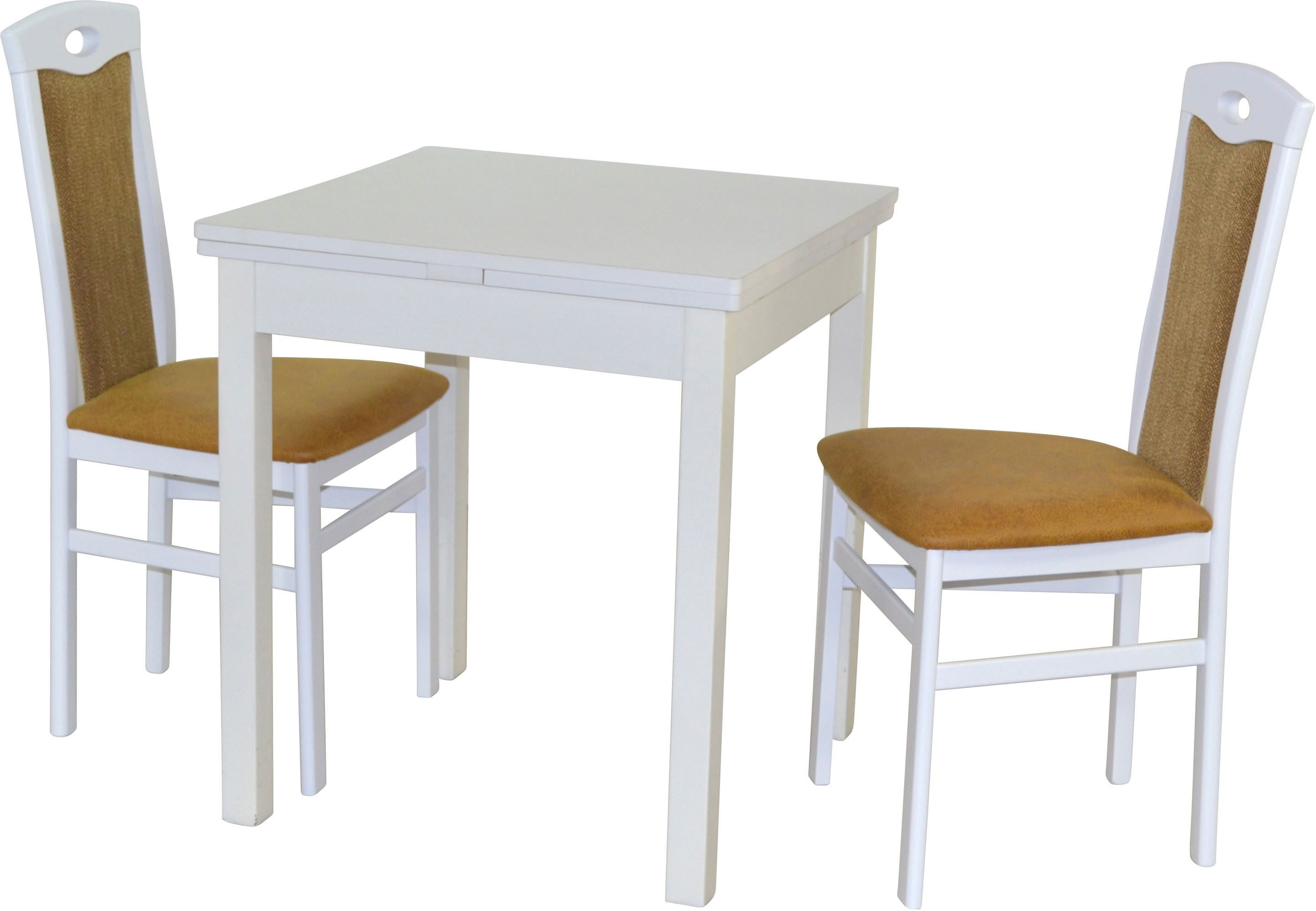 HOFMANN LIVING AND MORE Eethoek 3-delig eethoek Stoelen voorgemonteerd (voordeelset, 3-delig) eethoeken geel