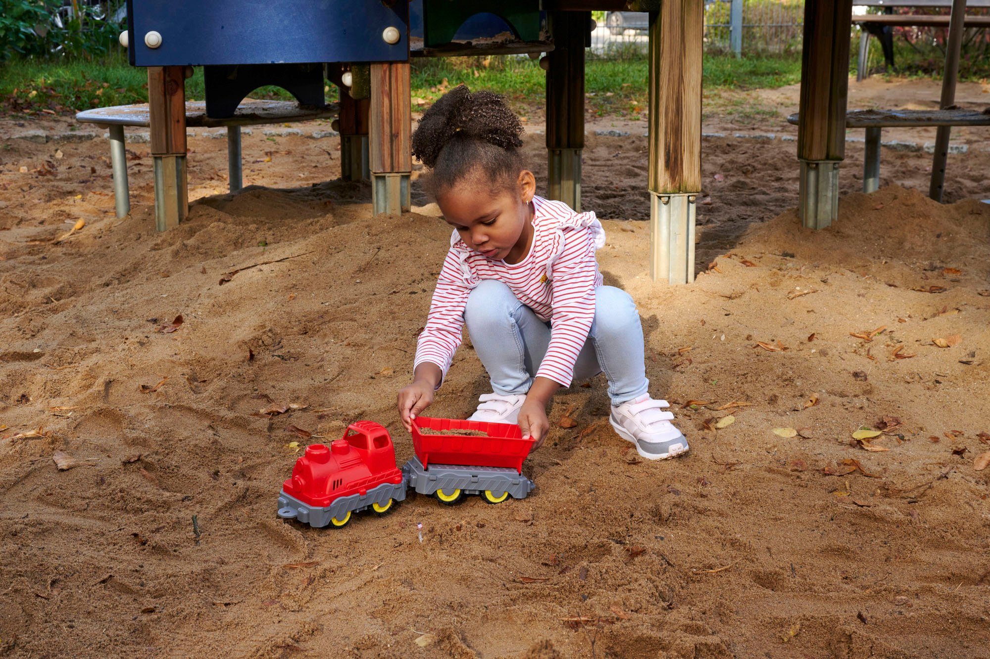 BIG Speelgoed-locomotief BIG power-worker mini trein met wagon