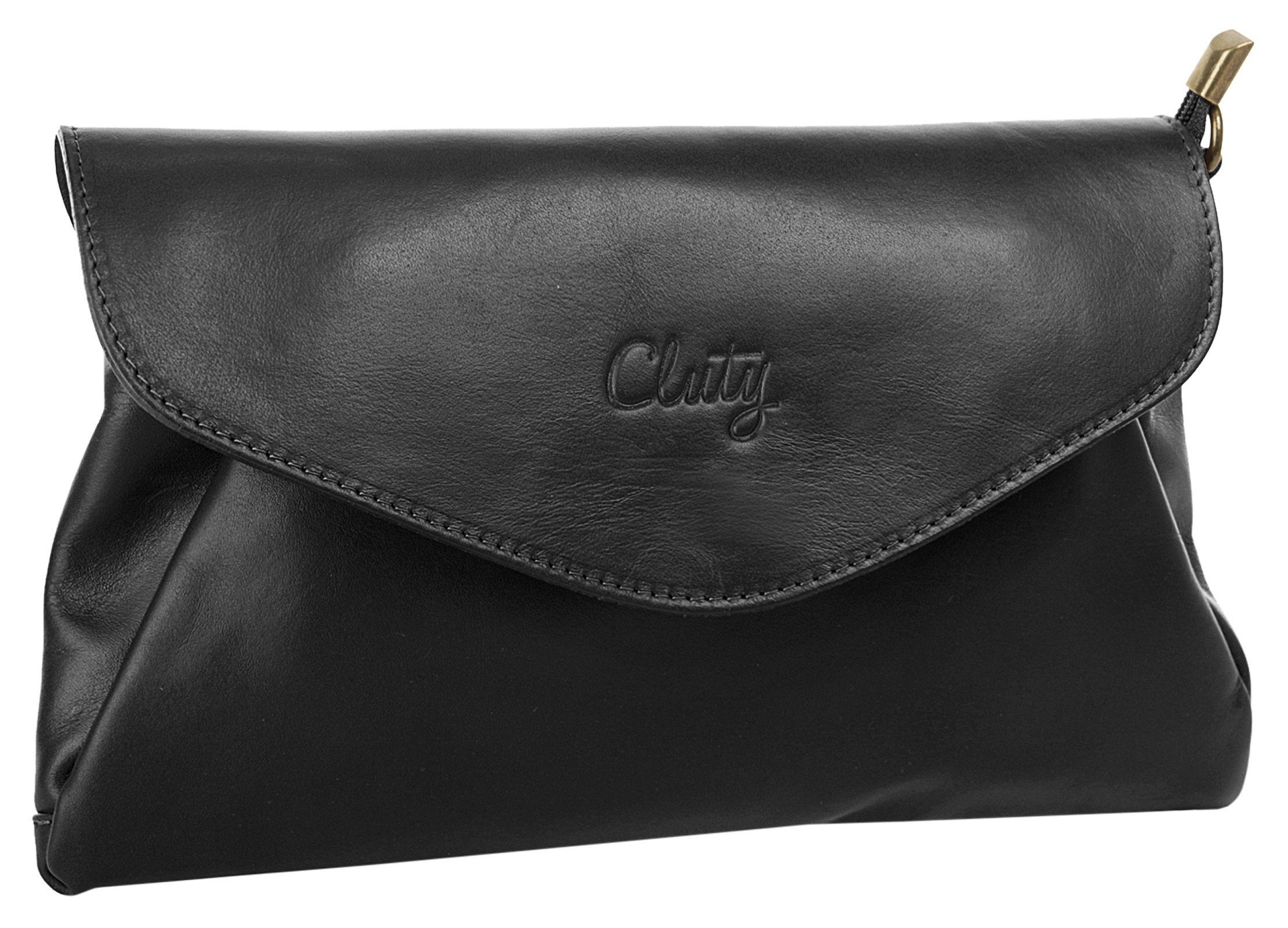 Cluty Avondtasje echt leer, made in italy