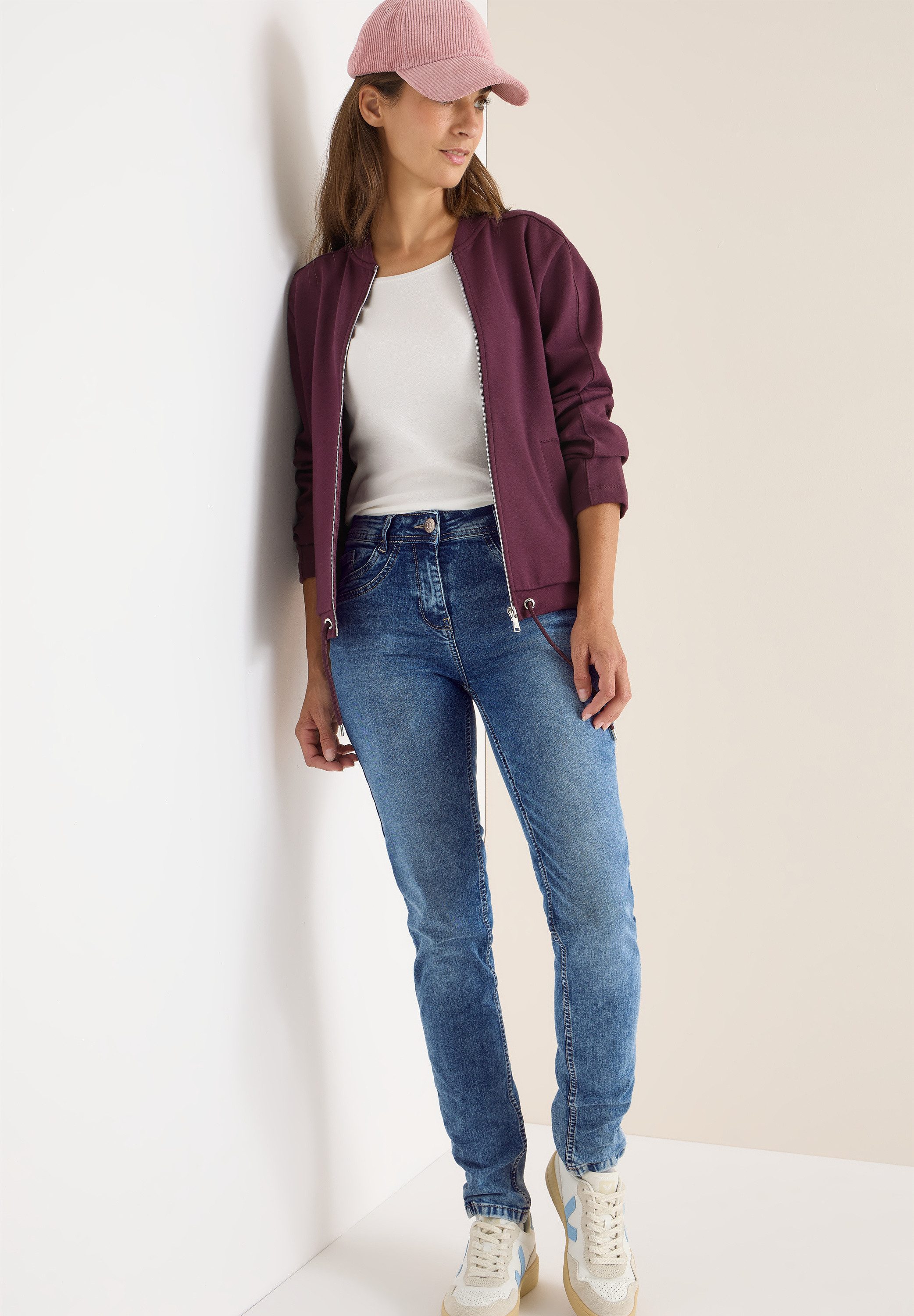 Cecil Slim fit jeans Stijl Toronto Hoge taille, in 5-pocket-stijl
