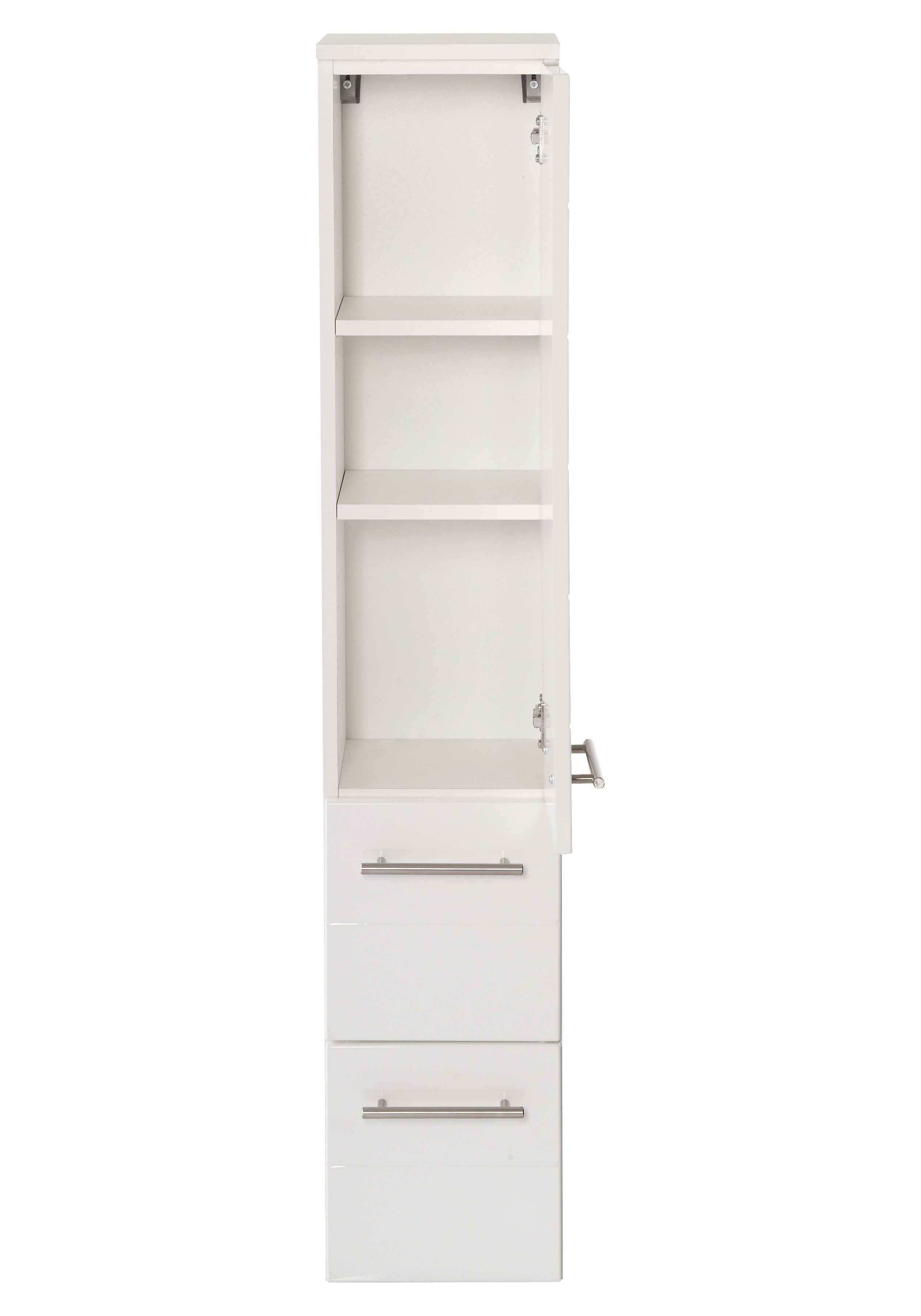 welltime Halfhoge kast PORTO Breedte 25 cm, met hoogglanzende fronten