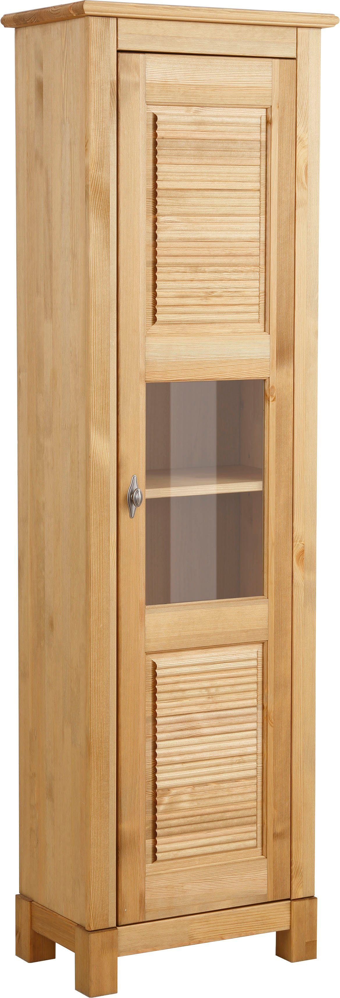 Home affaire Vitrinekast Rauna Hoogte 180 cm, van massief grenen
