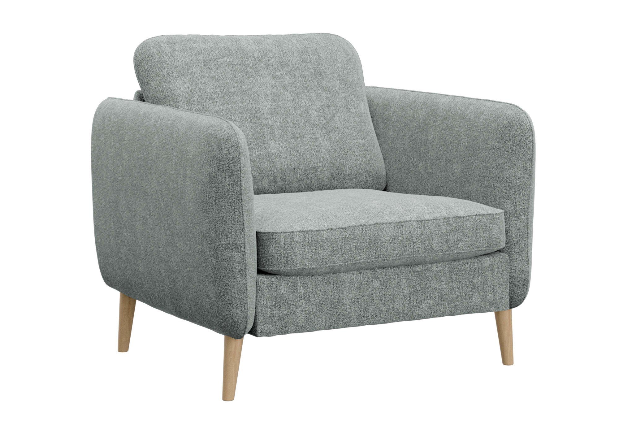 INOSIGN Fauteuil Ikano Massief houten constructie, zigzag vering in de zitting
