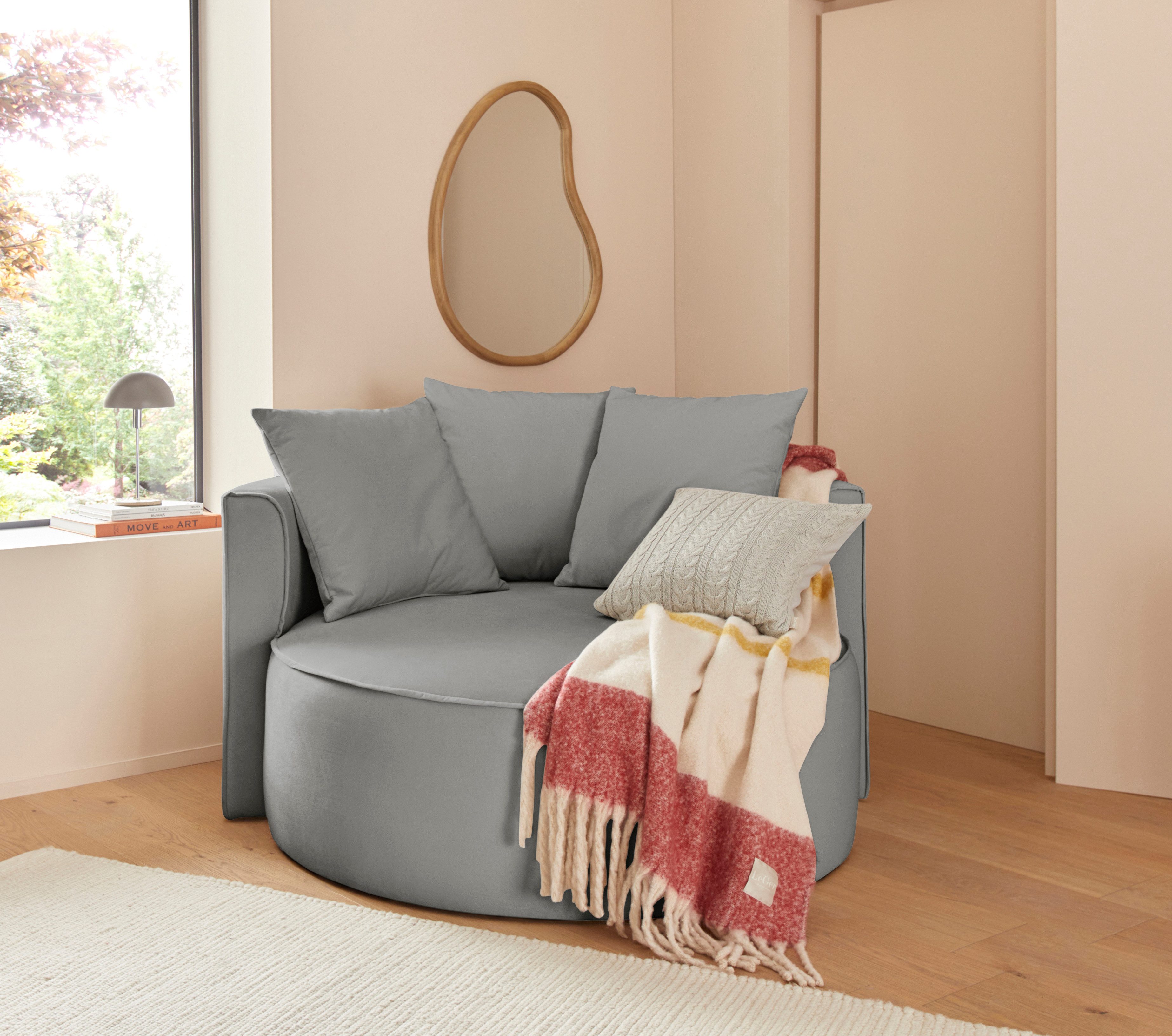 LeGer Home by Lena Gercke XXL-fauteuil Isalie, stoel in moderne kleuren, leesstoel, loveseat, grote stoel