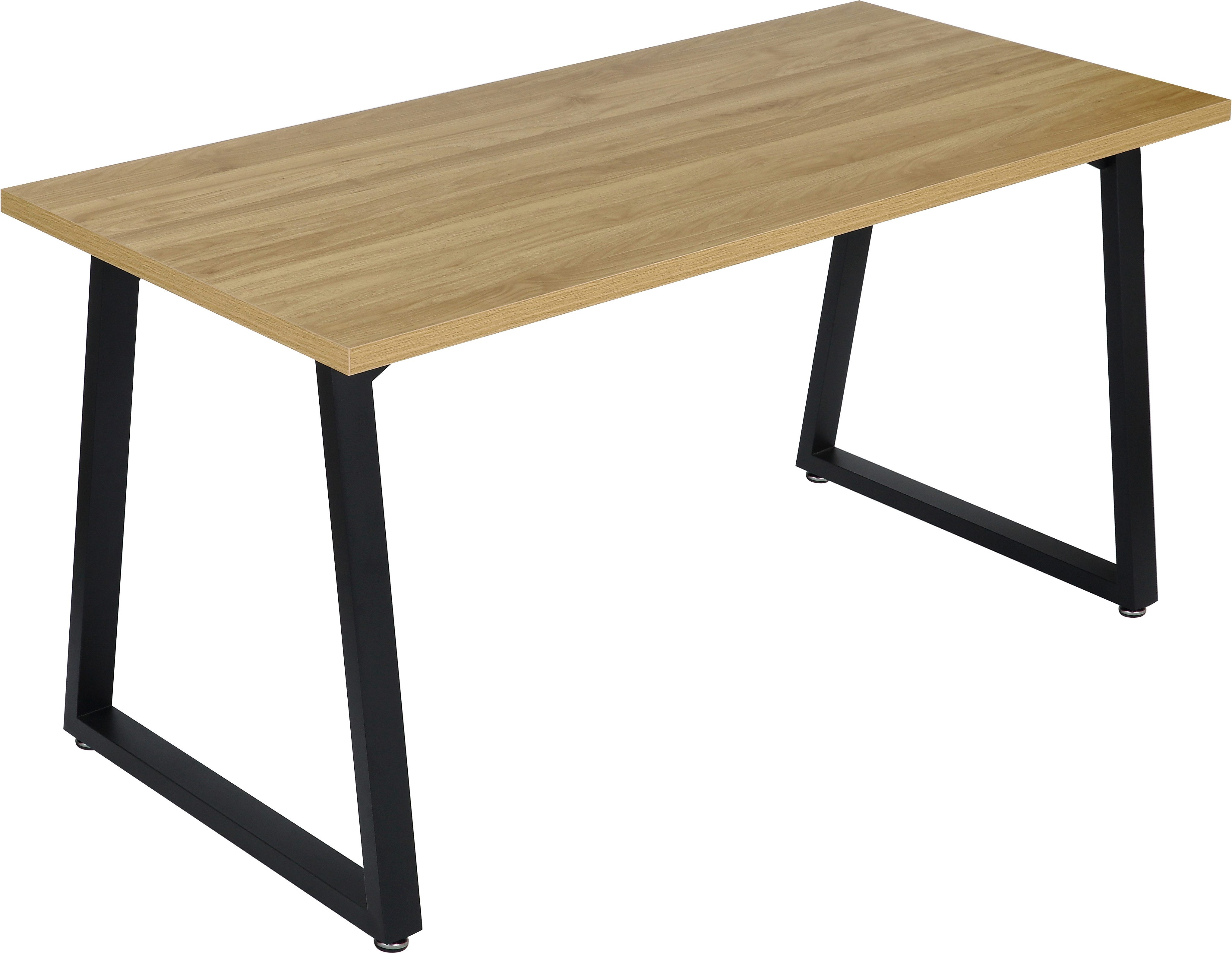 Home affaire Eettafel Soyans moderne kuipframe, in vier breedtes, melaminehars gecoat