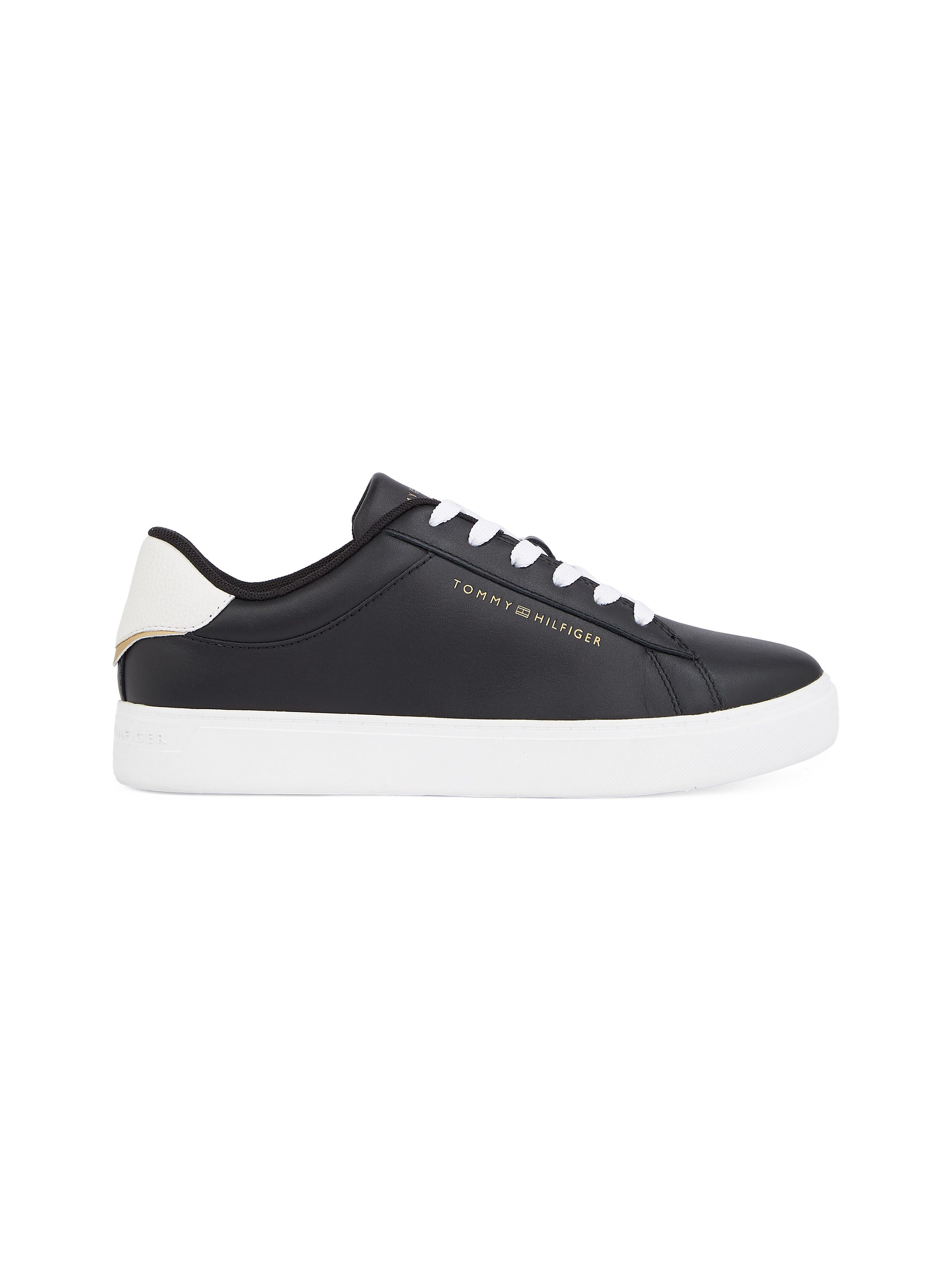 Tommy Hilfiger Plateausneakers ESSENTIAL COURT SNEAKER , vrijetijdsschoen, lage schoen, veterschoen met logo-opdruk